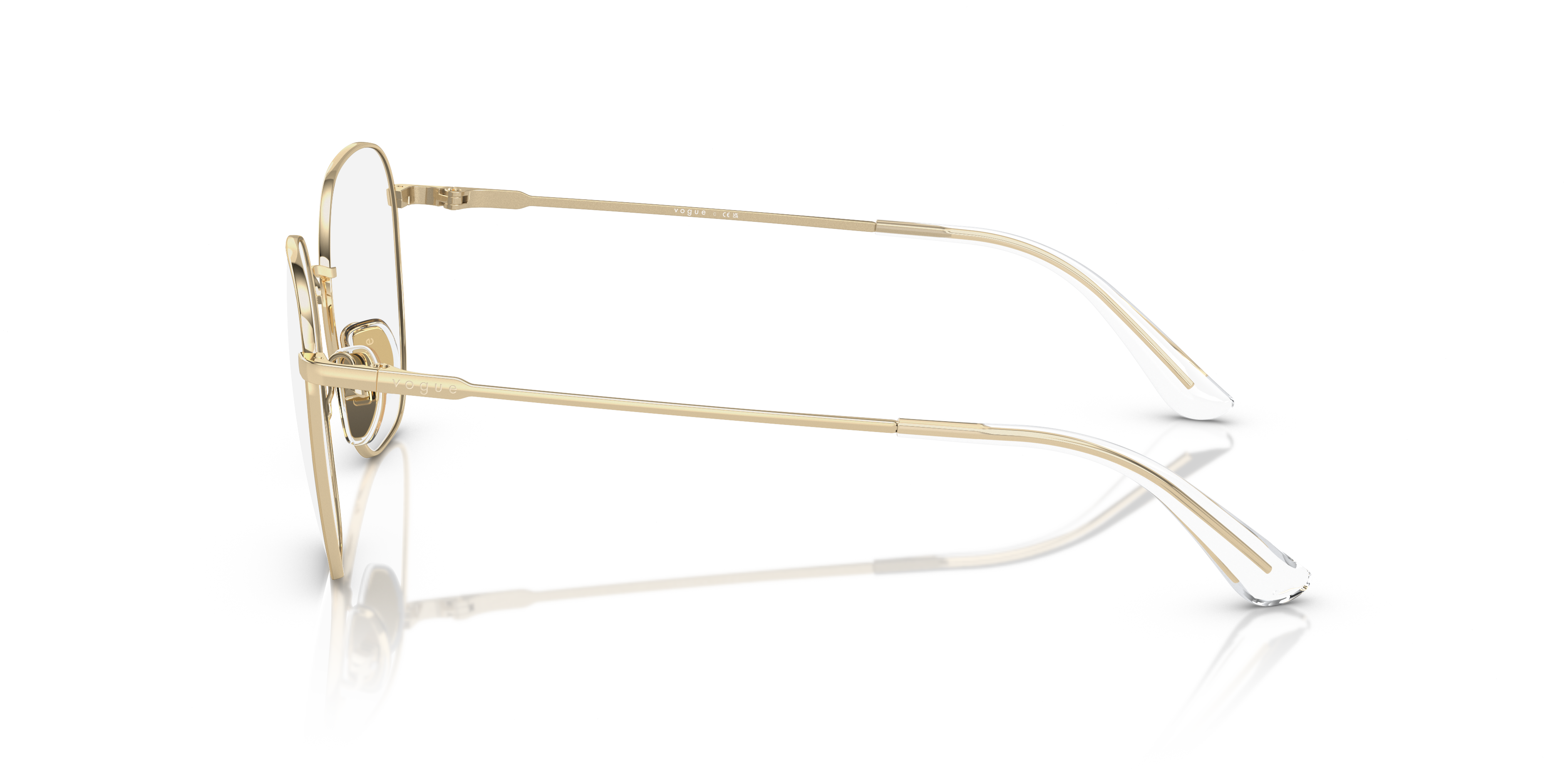 Vogue Eyewear VO4178 in Pale Gold, side view #Colour_Pale Gold