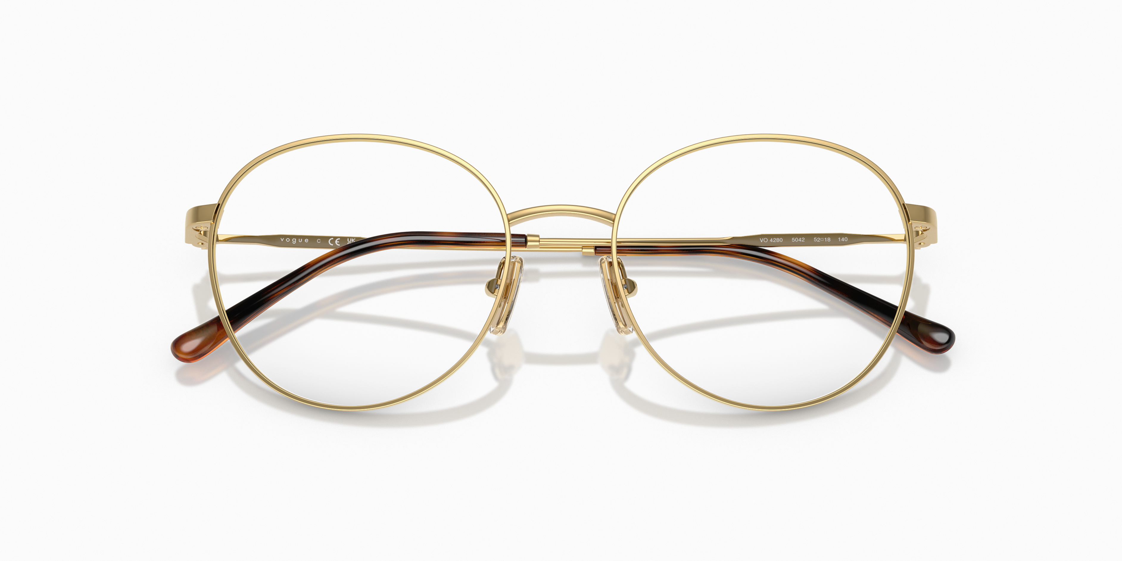 Vogue Eyewear VO4280 in Gold, front detail view #Colour_Gold