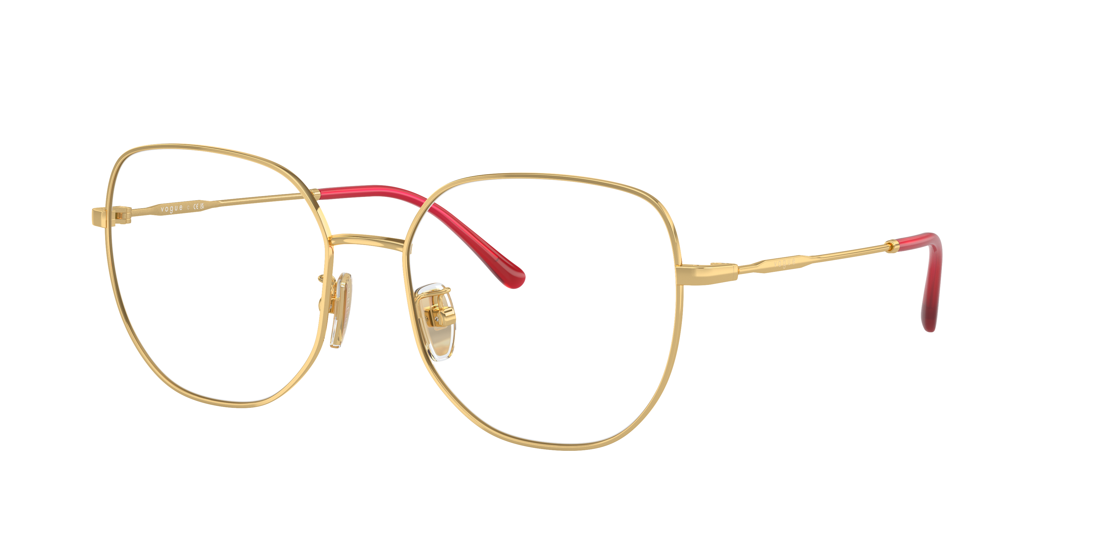 Vogue Eyewear VO4296D in Gold, three-quarter view #Colour_Gold