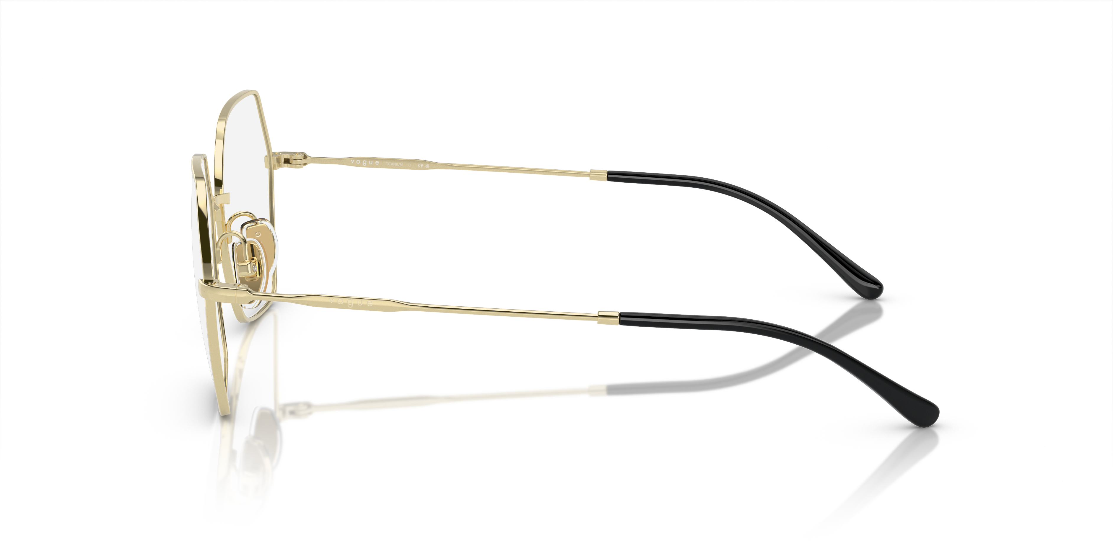 Vogue Eyewear VO4297T in Light Gold, side view #Colour_Light Gold