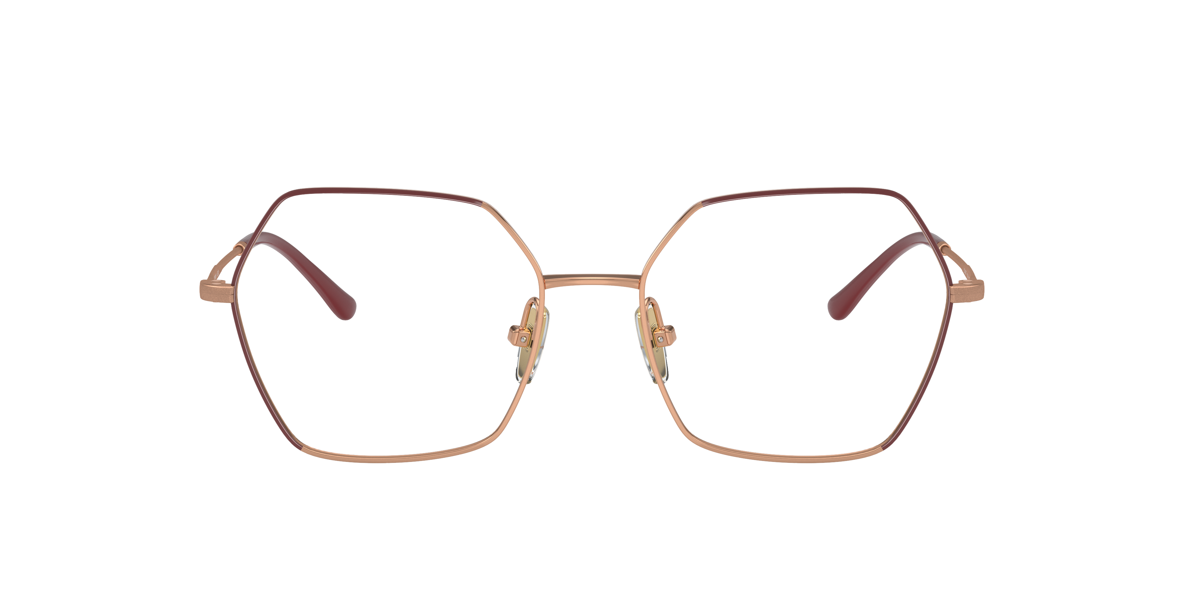 Vogue Eyewear VO4297T in Top Bordeaux/Rose Gold, front view #Colour_Top Bordeaux/Rose Gold