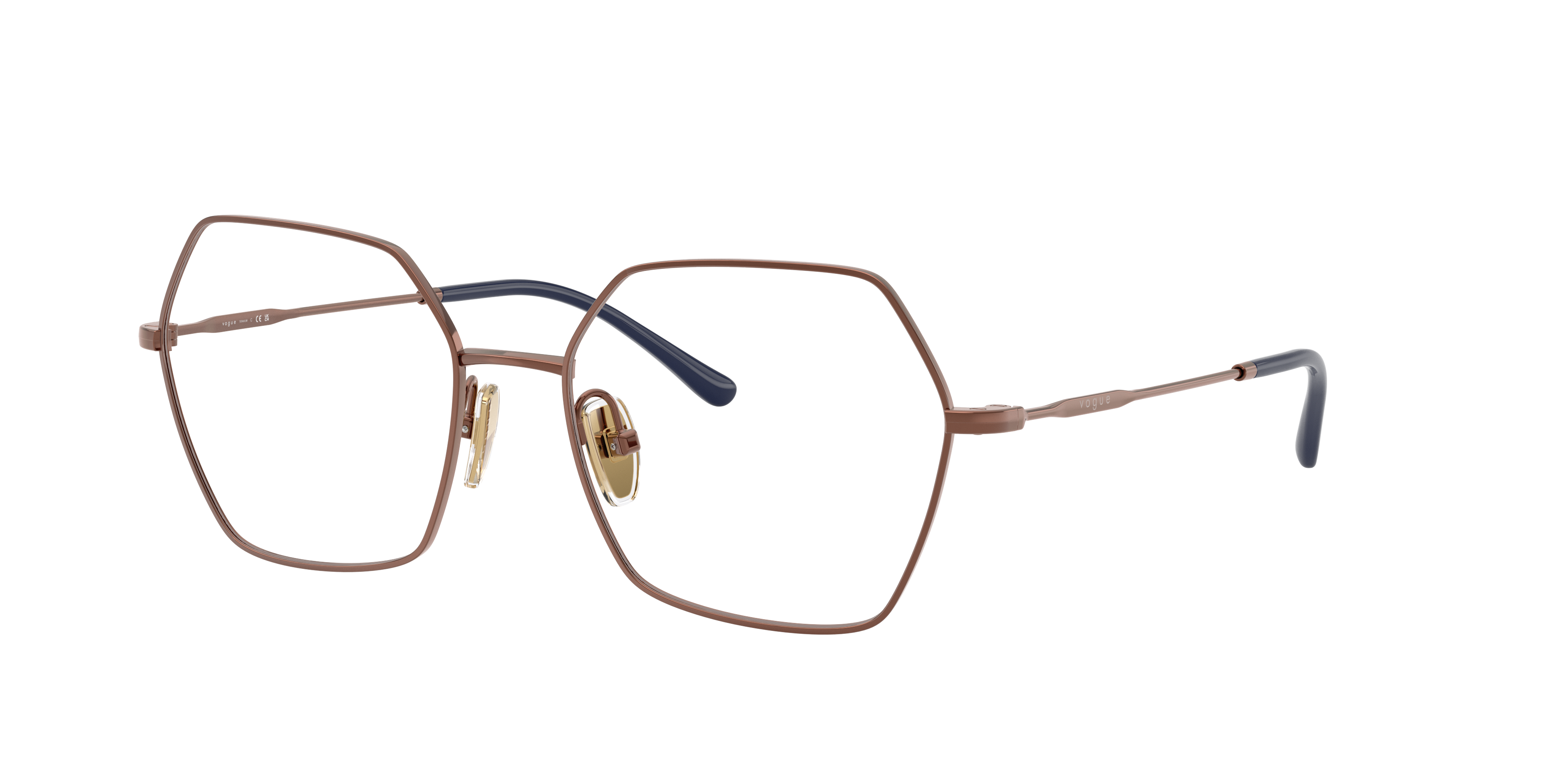 Vogue Eyewear VO4297T in Copper, three-quarter view #Colour_Copper