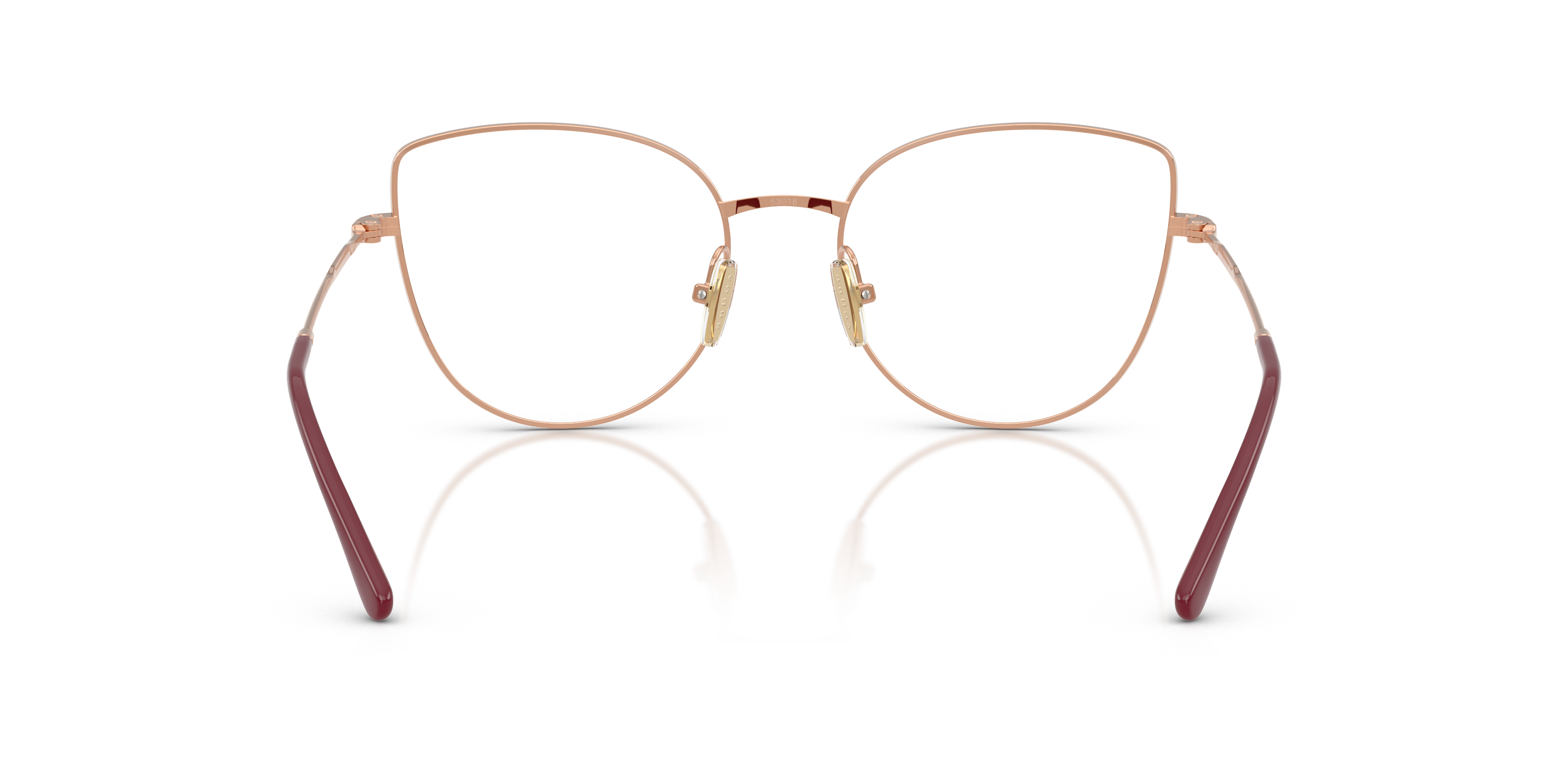 Vogue Eyewear VO4298T in Top Bordeaux/Rose Gold, back view #Colour_Top Bordeaux/Rose Gold