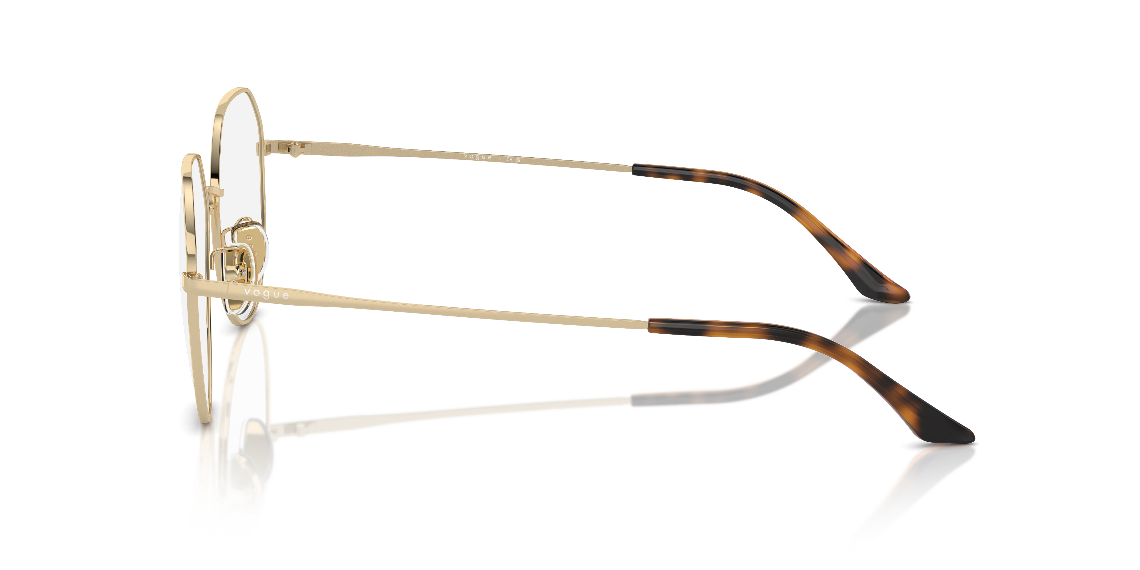 Vogue Eyewear VO4301D in Pale Gold, side view #Colour_Pale Gold