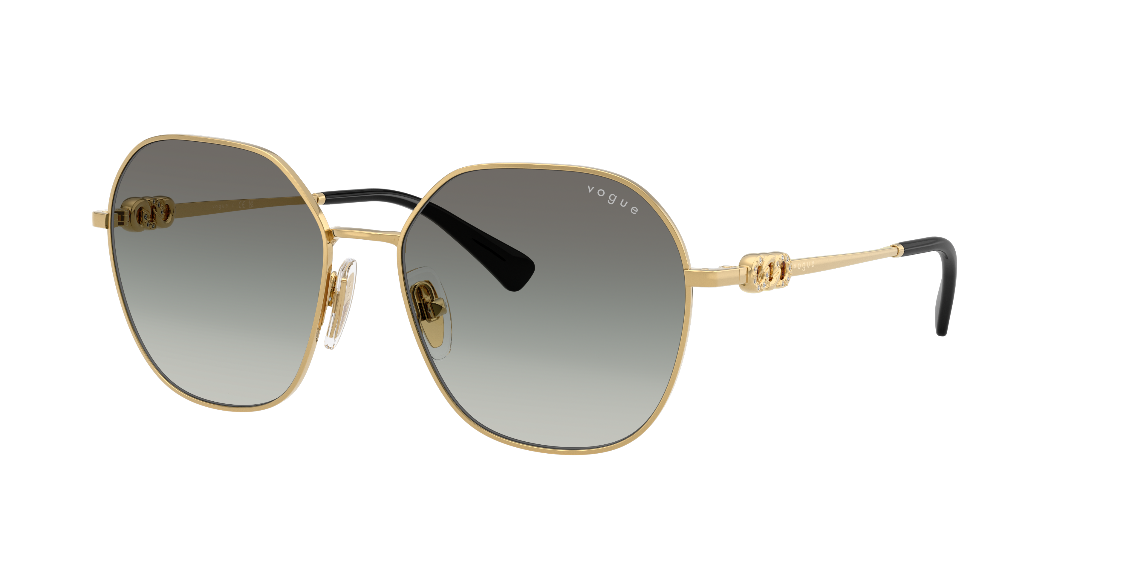 Vogue Eyewear VO4318SB in Gold, three-quarter view #Colour_Gold