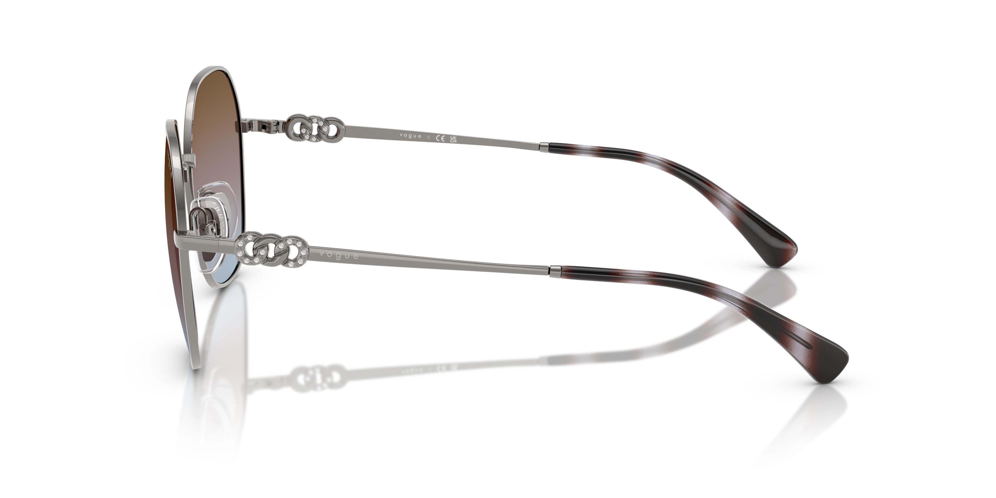 Vogue Eyewear VO4318SB in Gunmetal, side view #Colour_Gunmetal