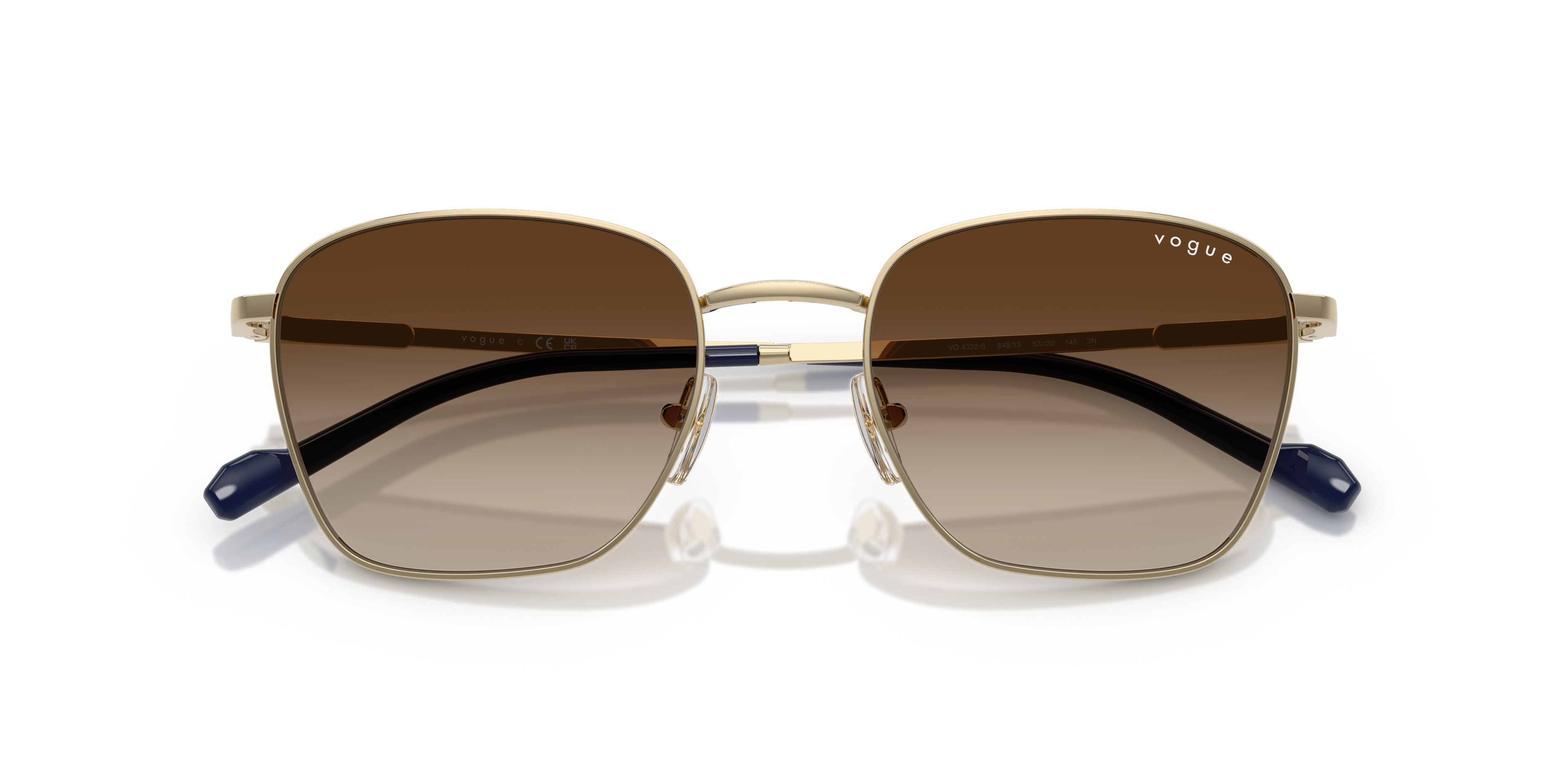 Vogue Eyewear VO4322S in Pale Gold, front detail view #Colour_Pale Gold
