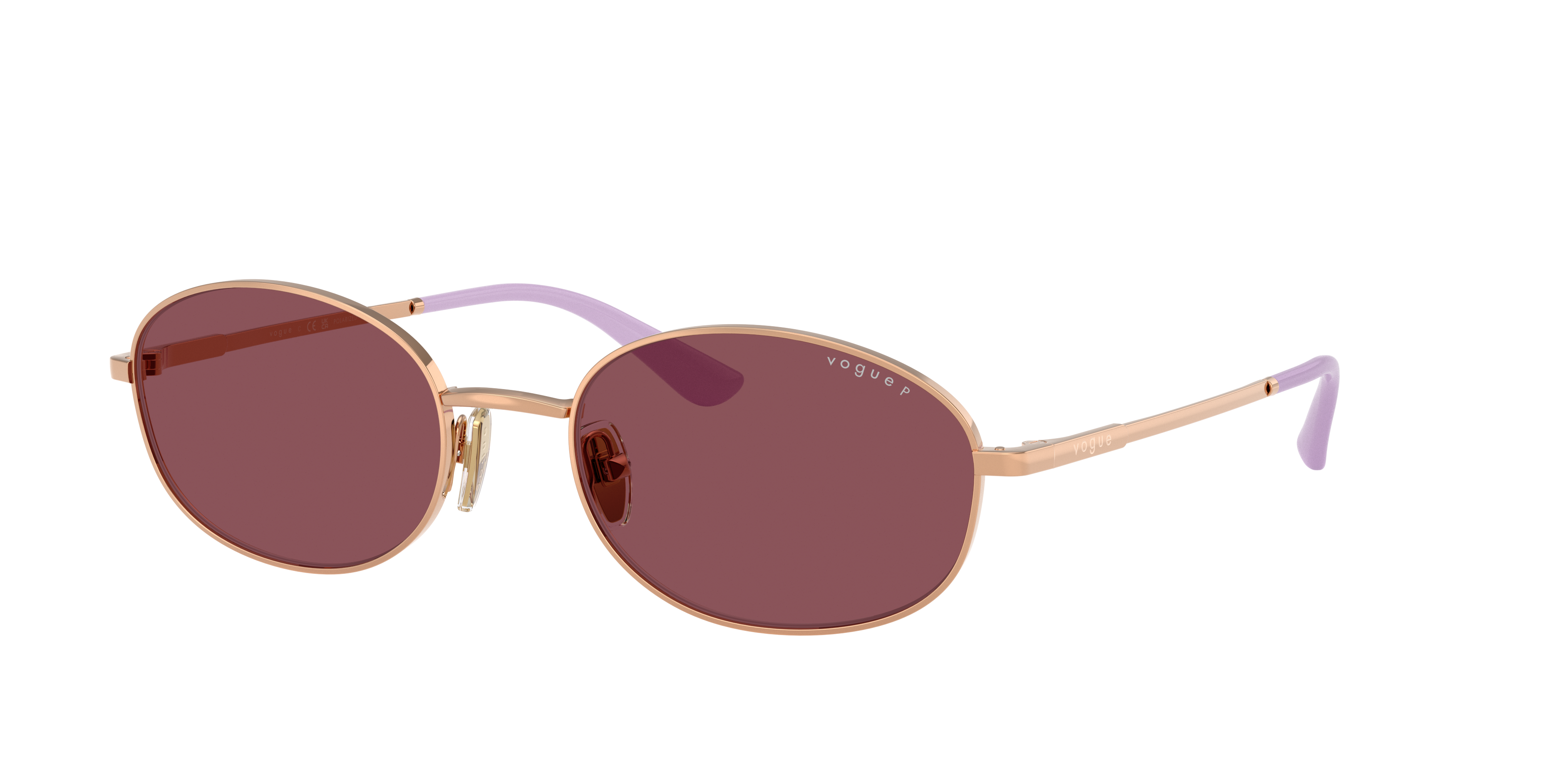 Vogue Eyewear VO4323S in Rose Gold, three-quarter view #Colour_Rose Gold