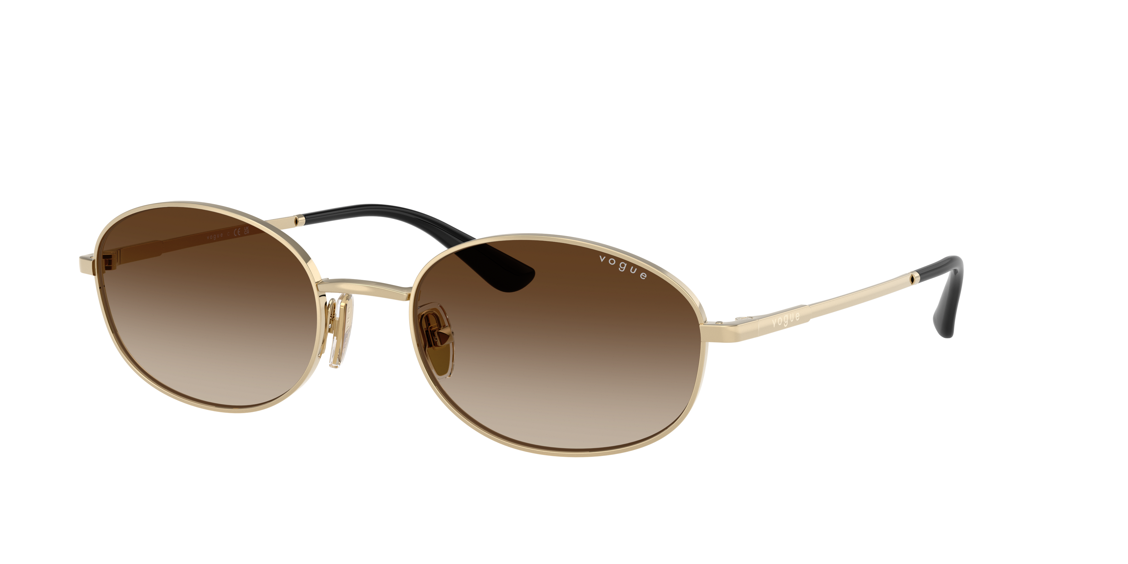 Vogue Eyewear VO4323S in Pale Gold, three-quarter view #Colour_Pale Gold