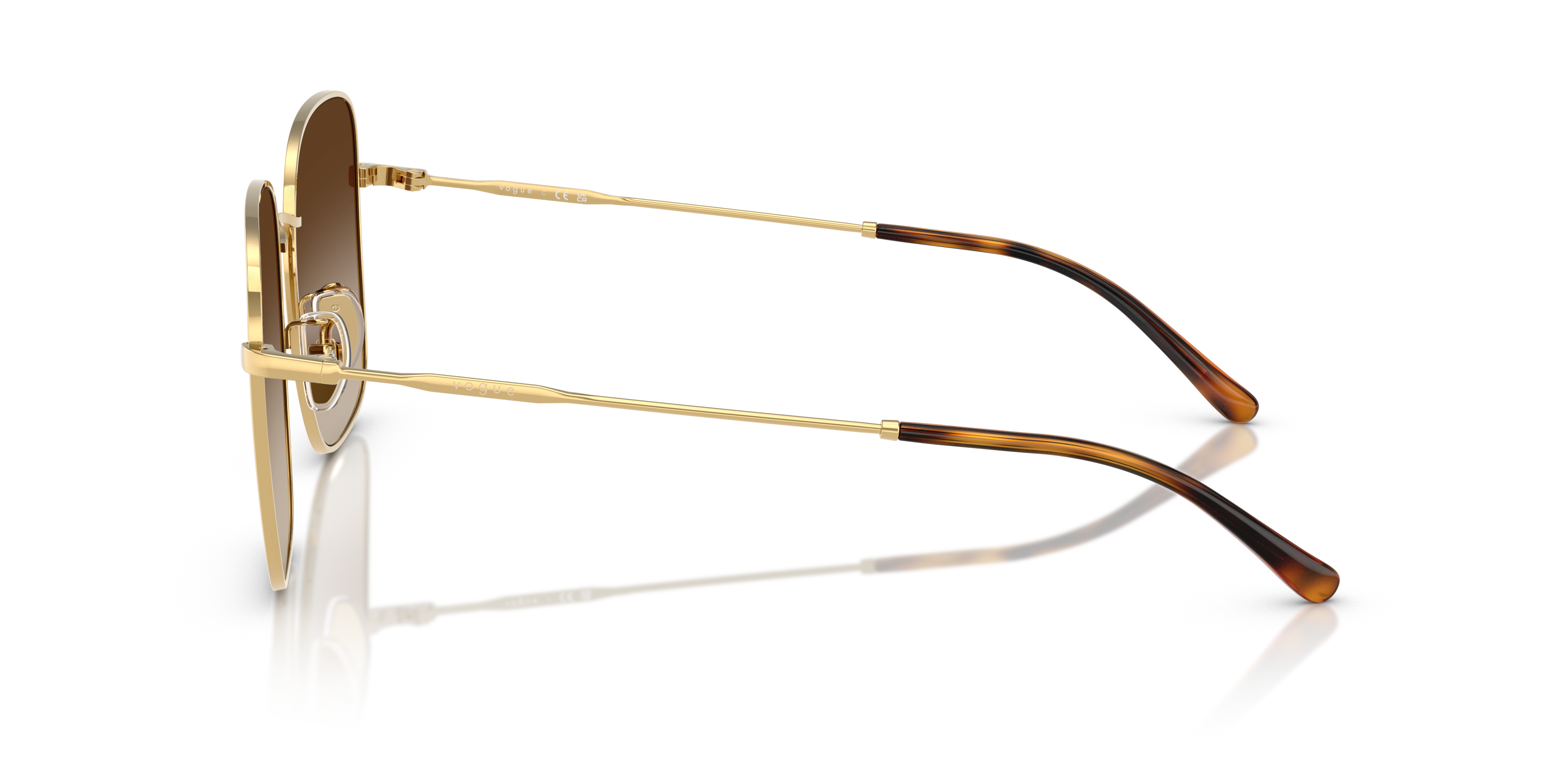 Vogue Eyewear VO4327SD in Gold, side view #Colour_Gold