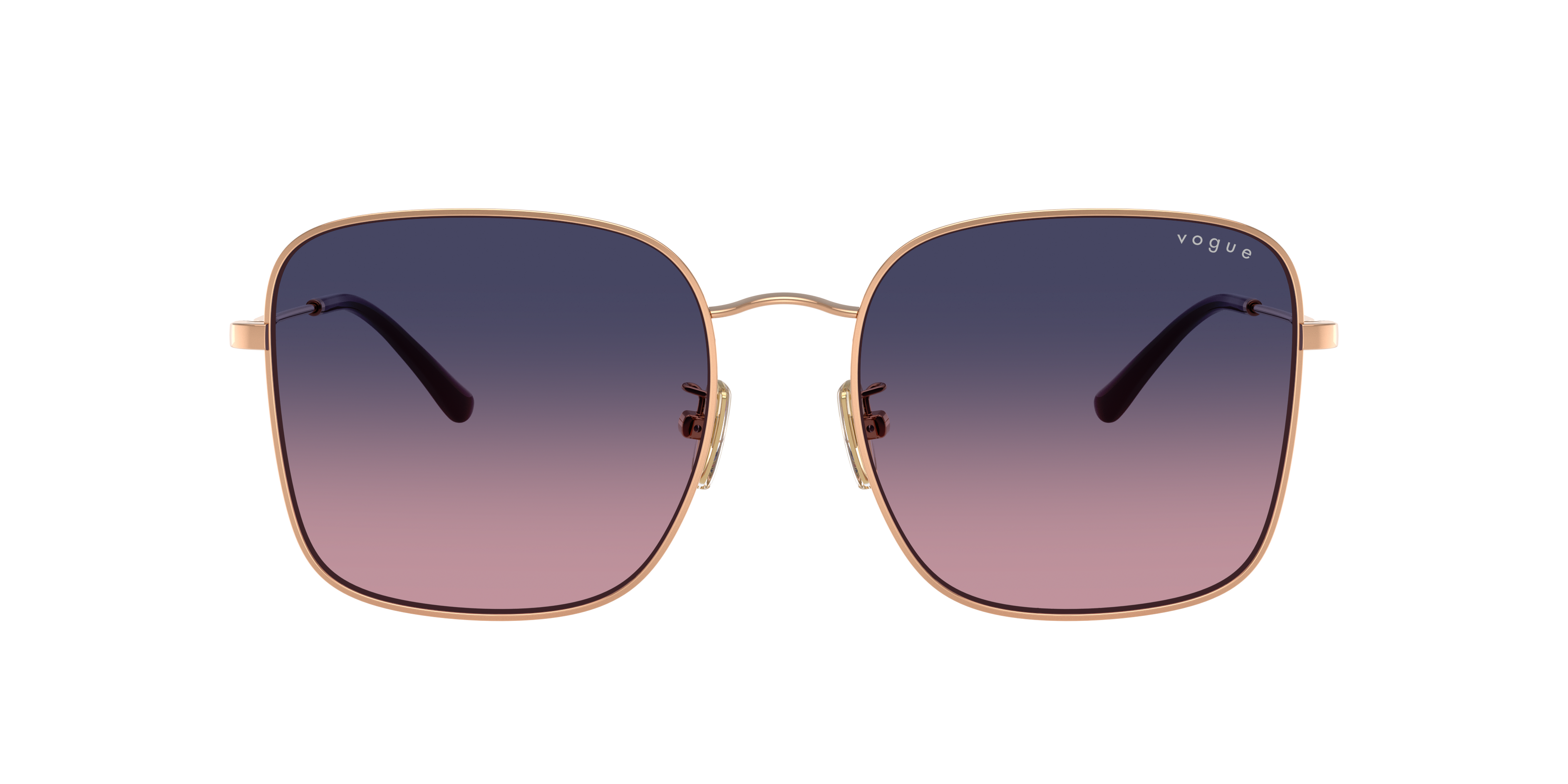 Vogue Eyewear VO4327SD in Rose Gold, front view #Colour_Rose Gold