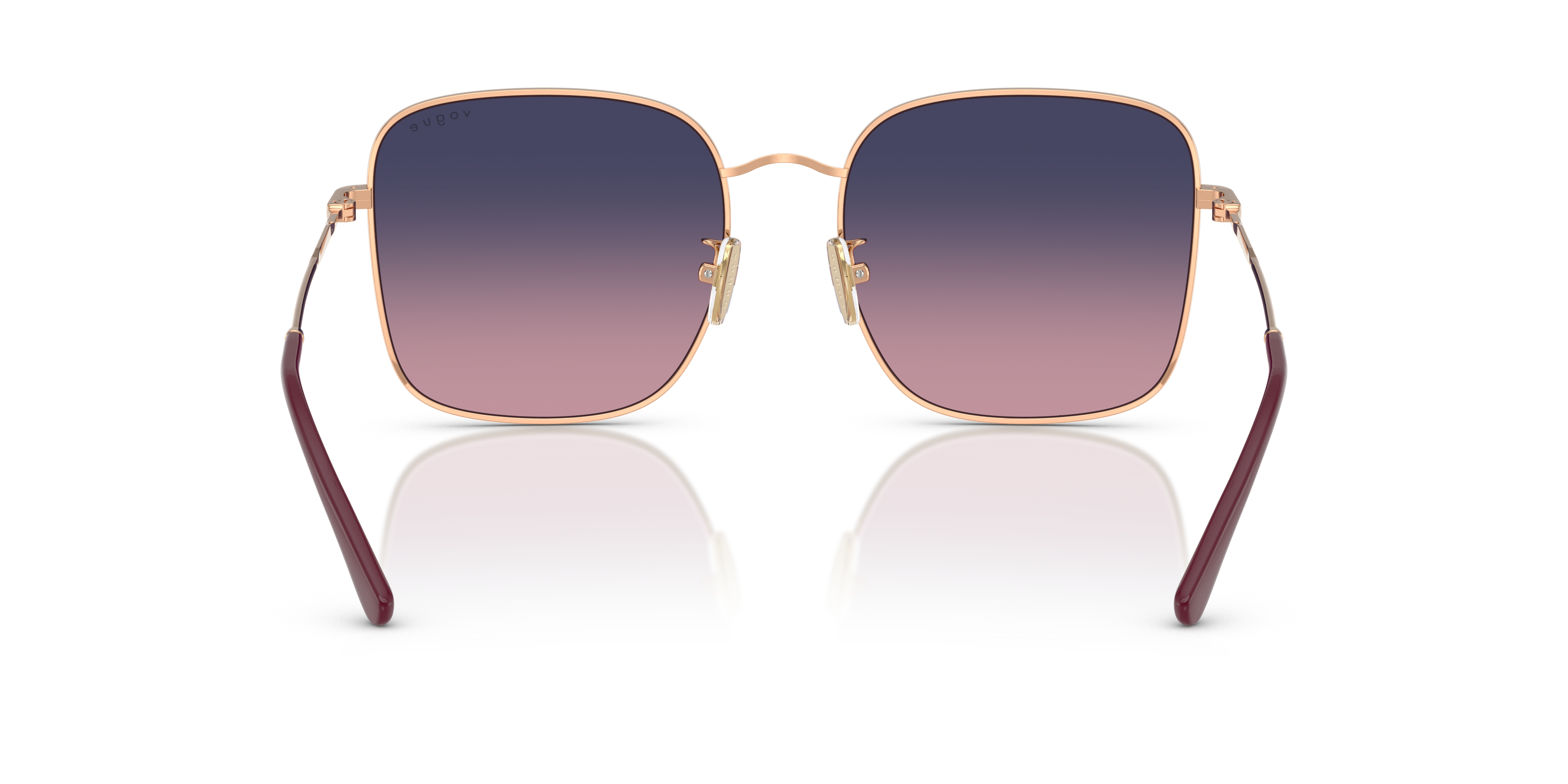 Vogue Eyewear VO4327SD in Rose Gold, back view #Colour_Rose Gold