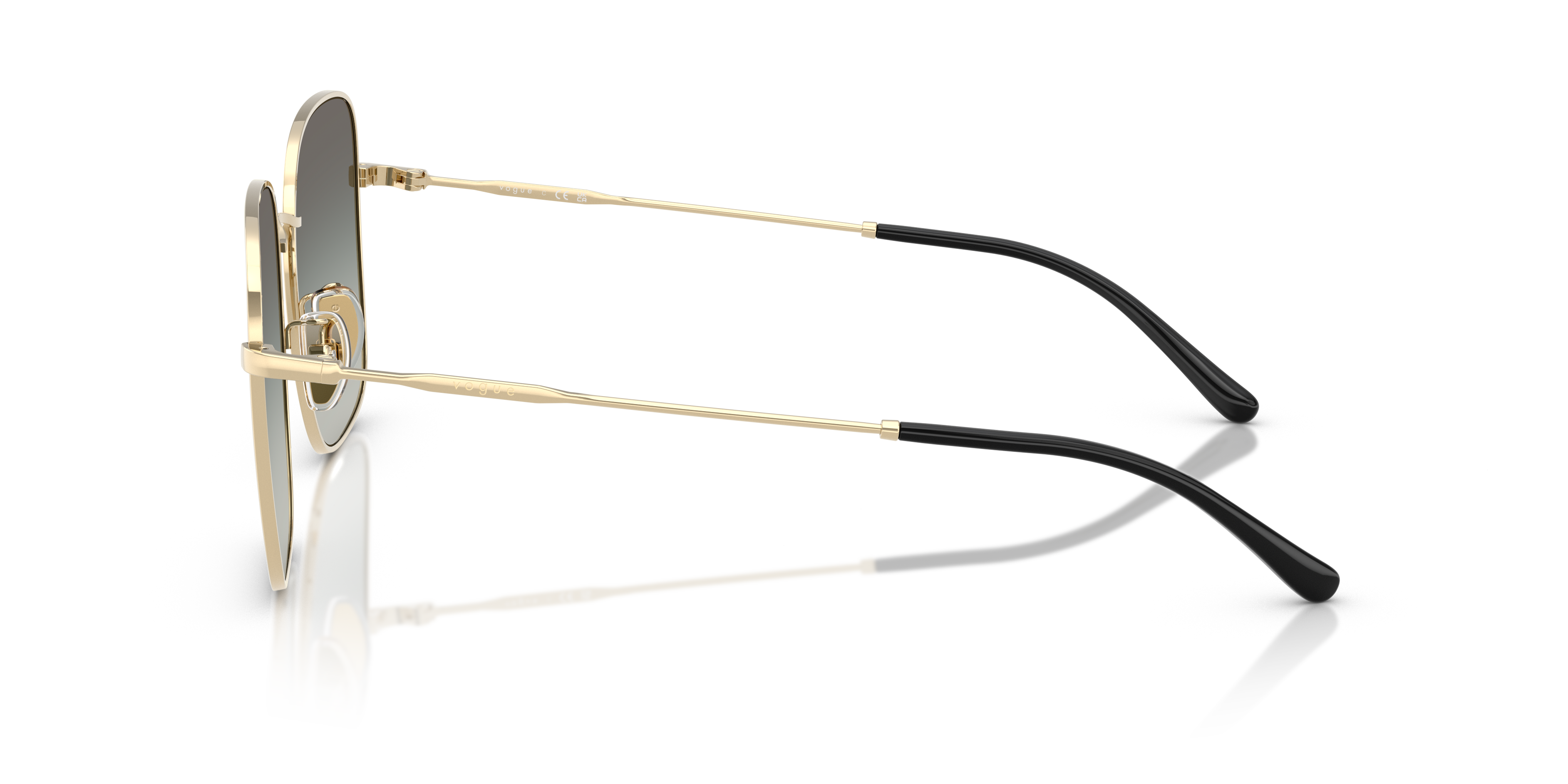 Vogue Eyewear VO4327SD in Pale Gold, side view #Colour_Pale Gold