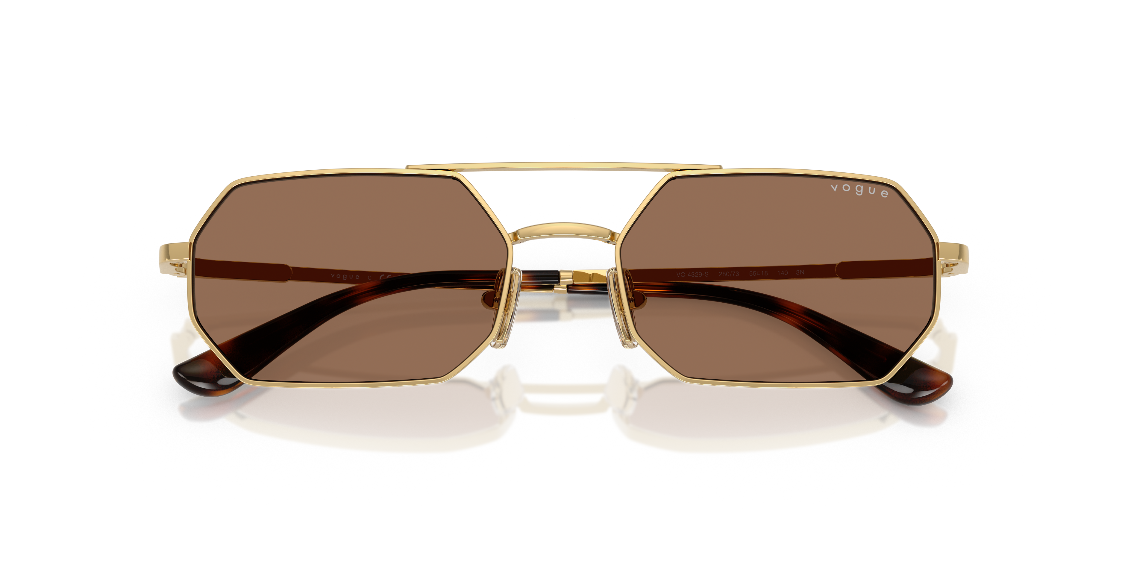 Vogue Eyewear VO4329S in Gold, front detail view #Colour_Gold
