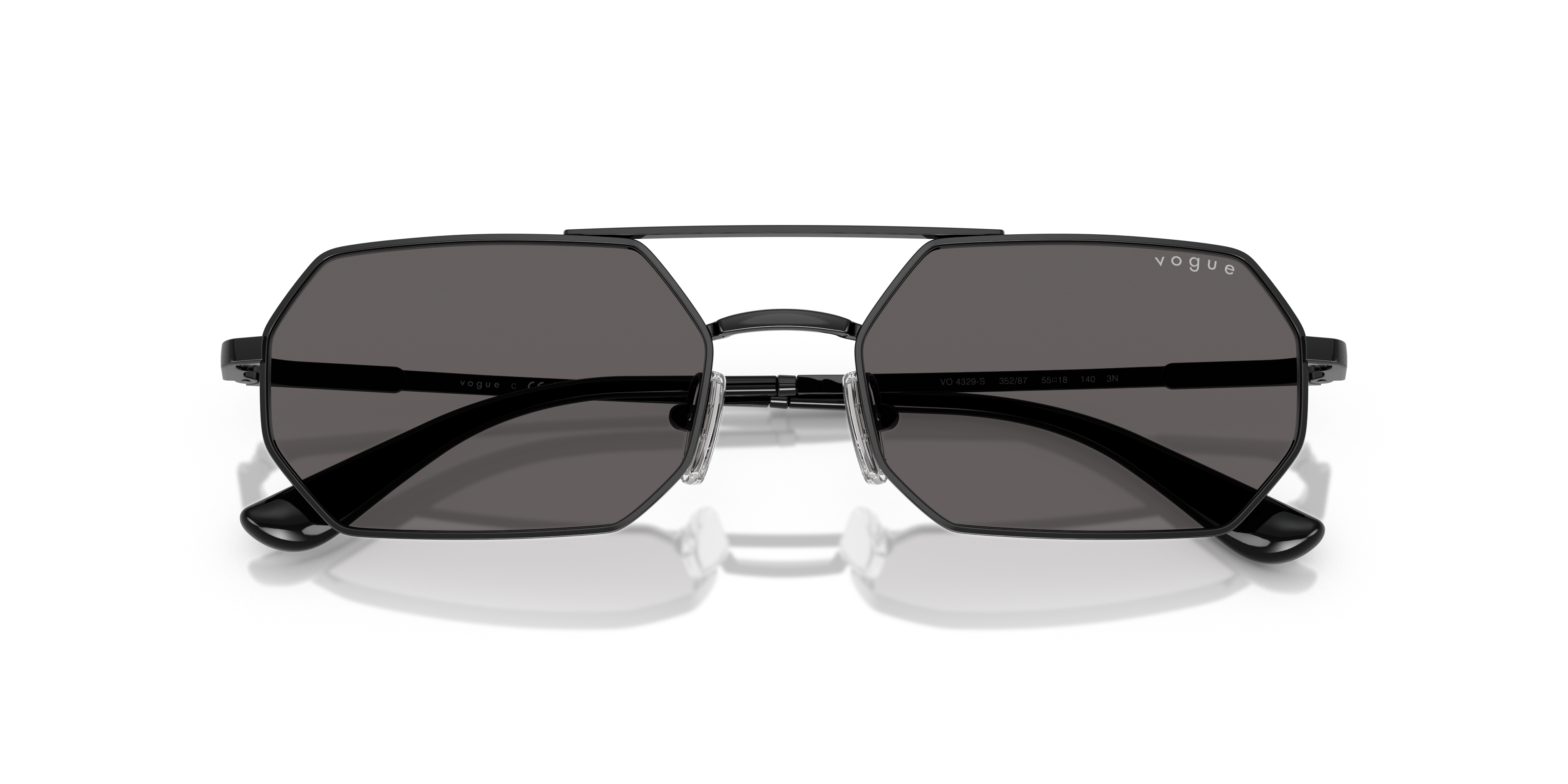Vogue Eyewear VO4329S in Black, front detail view #Colour_Black