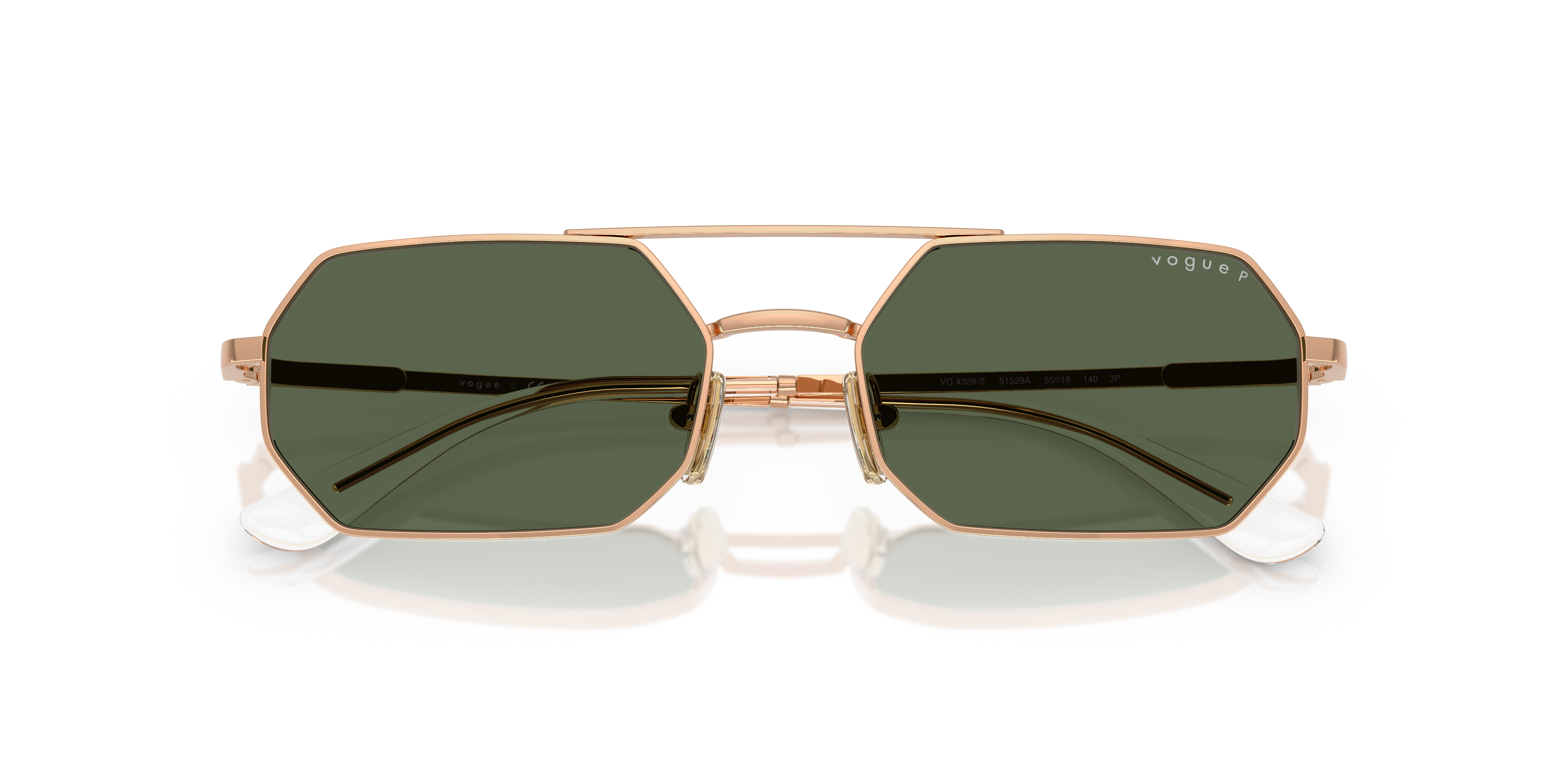 Vogue Eyewear VO4329S in Rose Gold, front detail view #Colour_Rose Gold