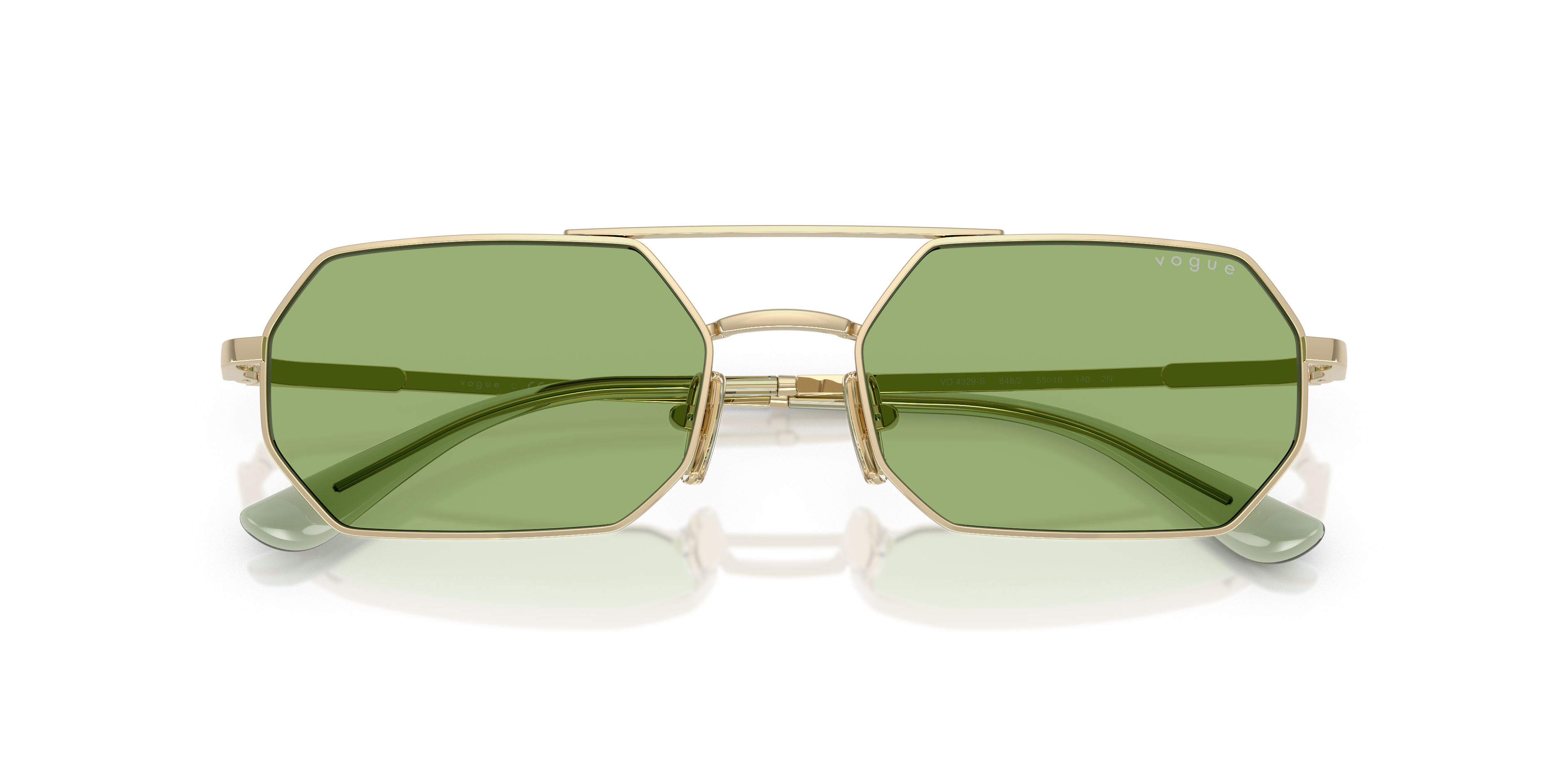 Vogue Eyewear VO4329S in Pale Gold, front detail view #Colour_Pale Gold