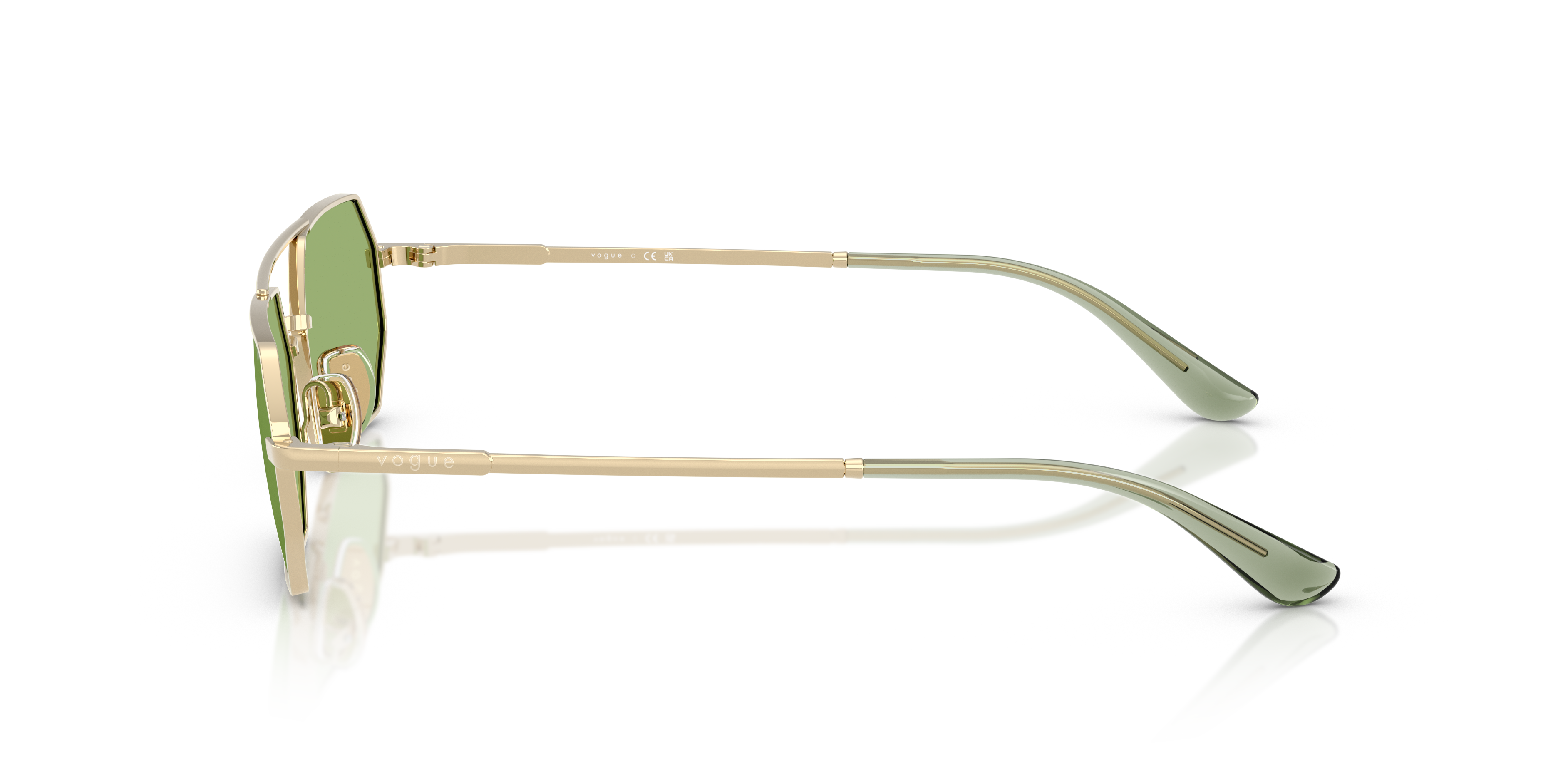 Vogue Eyewear VO4329S in Pale Gold, side view #Colour_Pale Gold