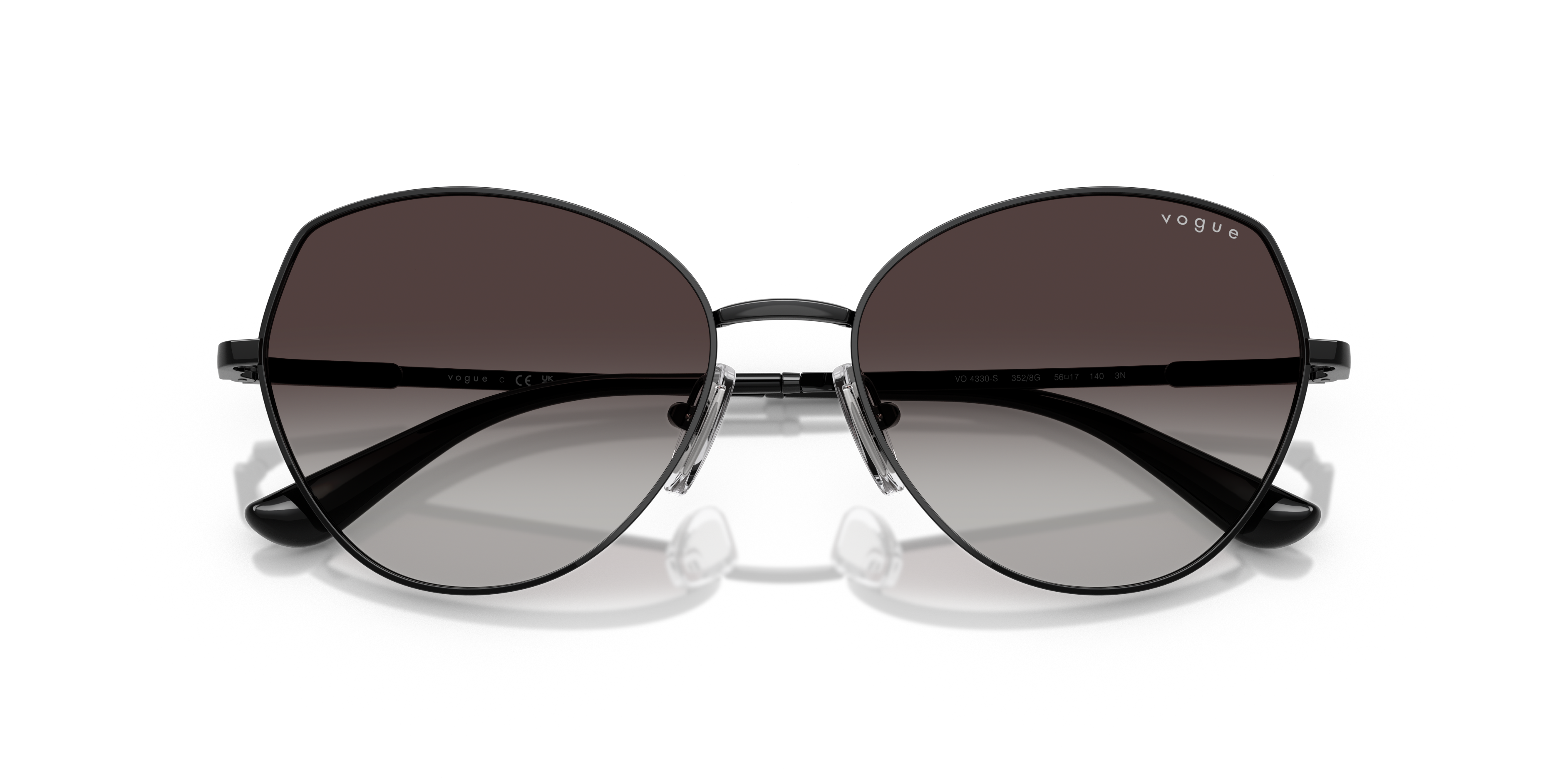 Vogue Eyewear VO4330S in Black, front detail view #Colour_Black