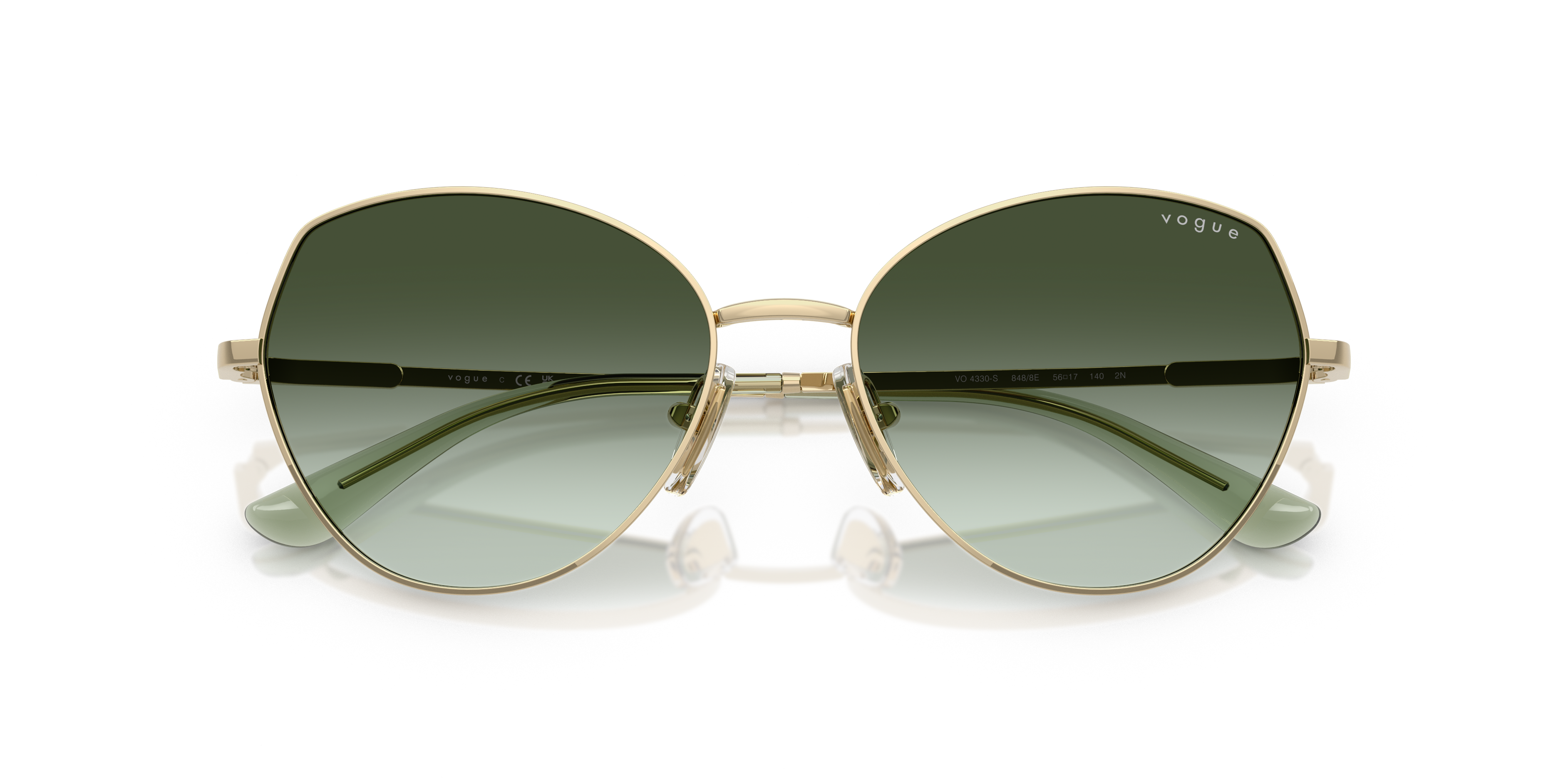 Vogue Eyewear VO4330S in Pale Gold, front detail view #Colour_Pale Gold