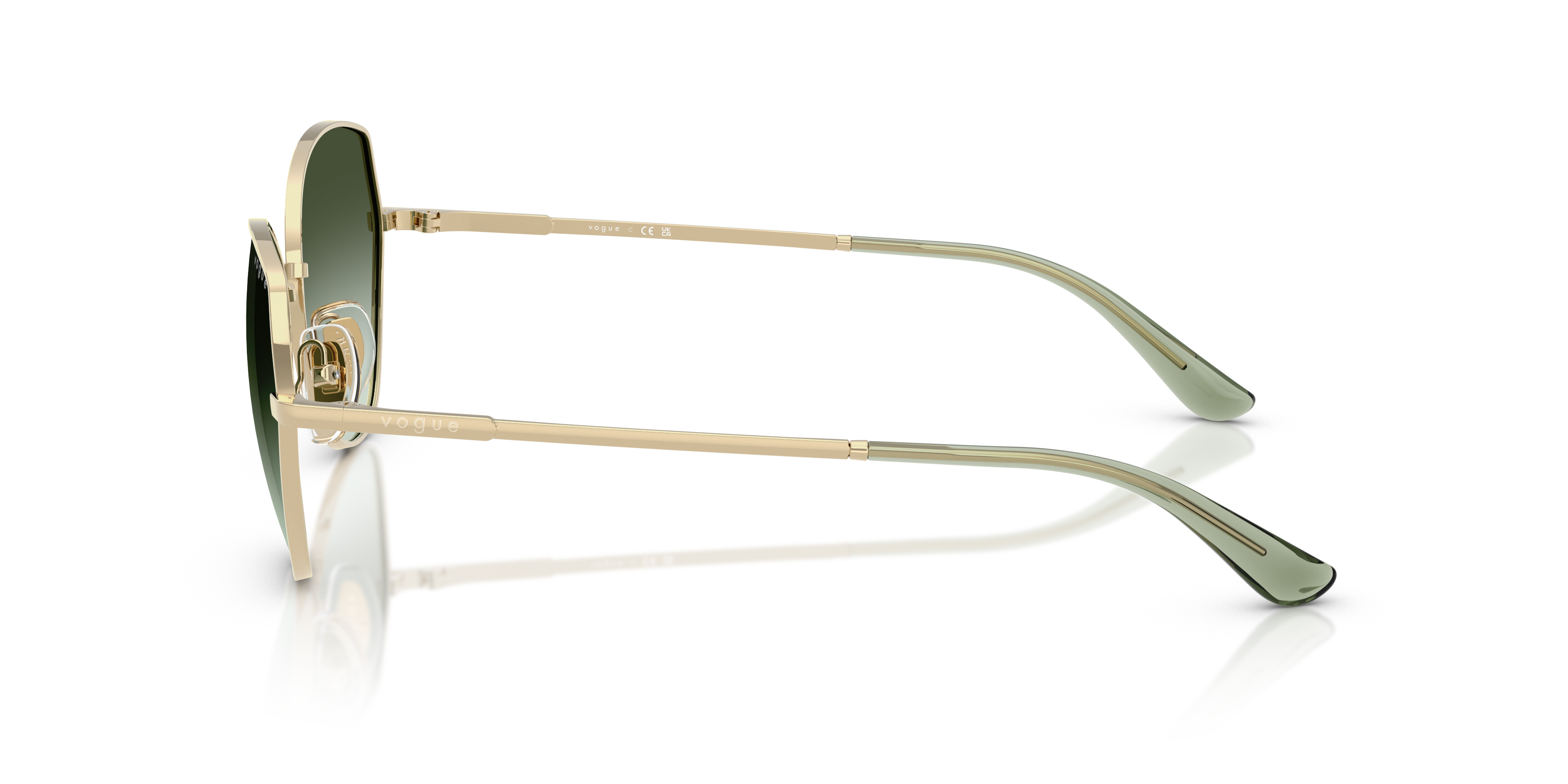 Vogue Eyewear VO4330S in Pale Gold, side view #Colour_Pale Gold