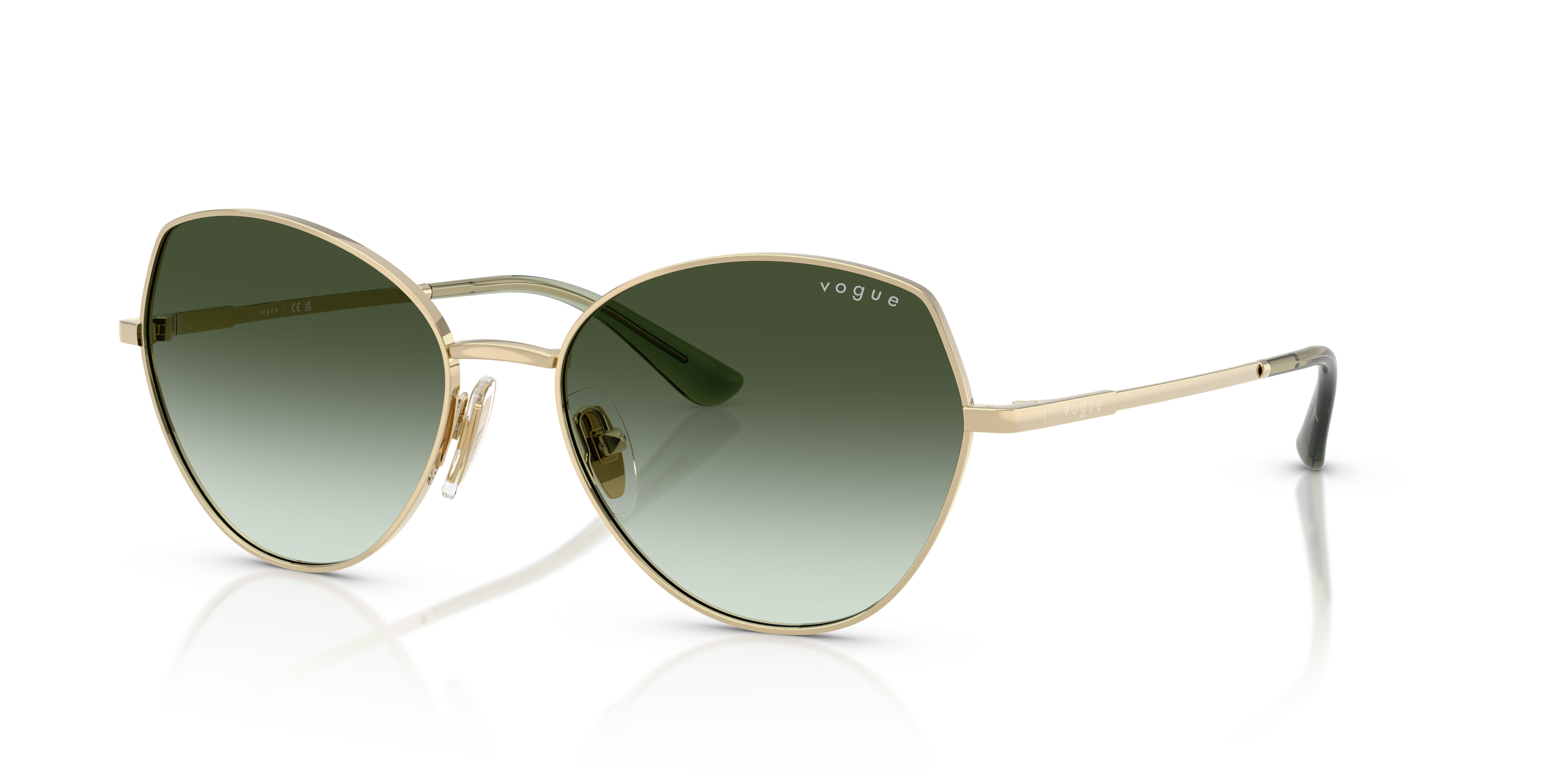 Vogue Eyewear VO4330S in Pale Gold, three-quarter view #Colour_Pale Gold