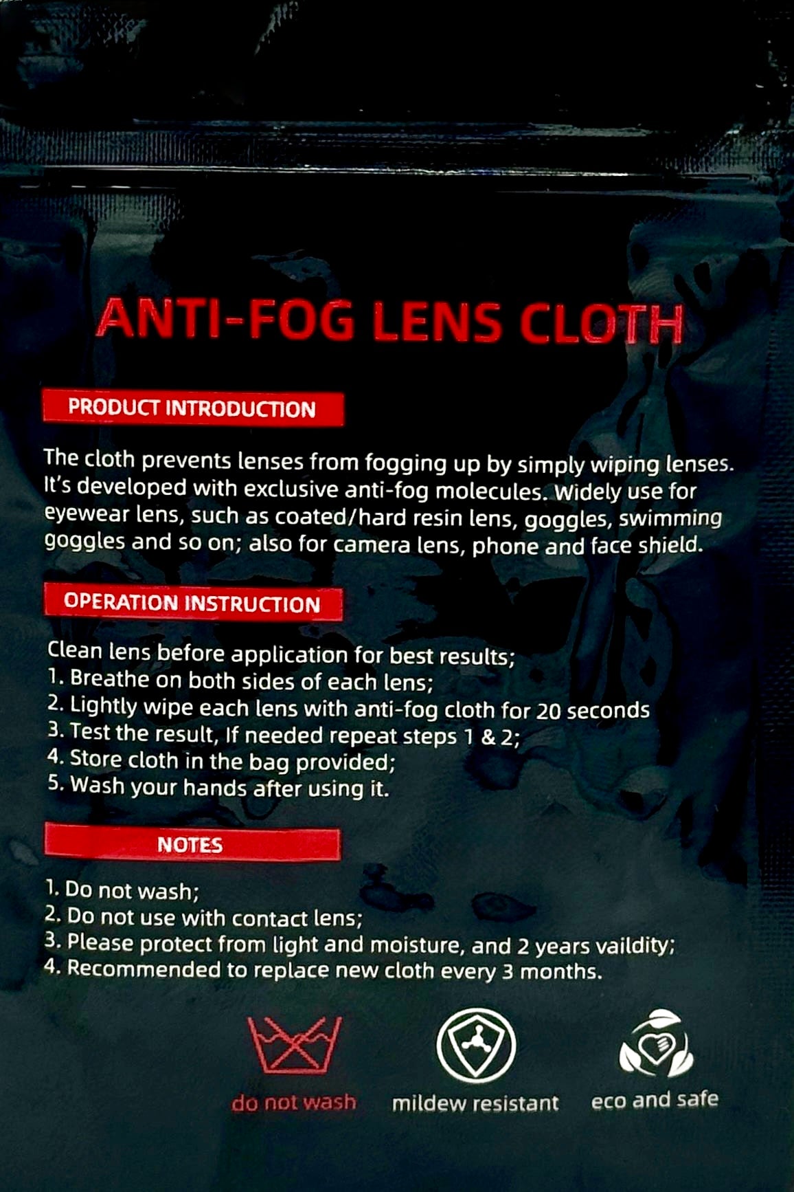 Anti-Fog Lens Cloth - TOTAL EYEWEAR