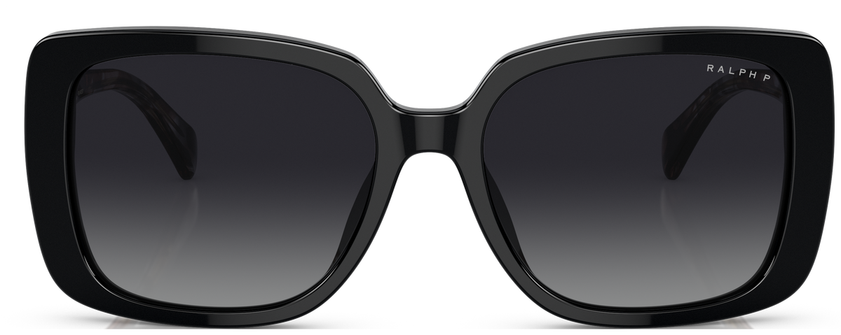 Ralph by Ralph Lauren RA5298U in Shiny Black, front view #Colour_Shiny Black / Grey Gradient Polarised (5001T3)