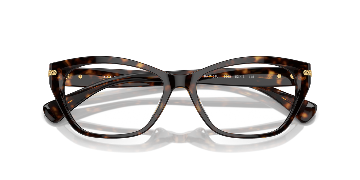 Ralph by Ralph Lauren RA7161U in Shiny Dark Havana, front detail view #Colour_Shiny Dark Havana (5003)