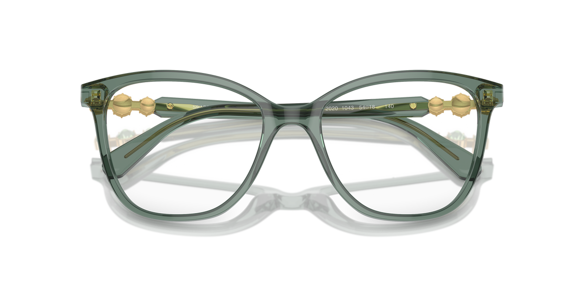 Swarovski SK2020 in Transparent Green, front detail view #Colour_Transparent Green (1043)