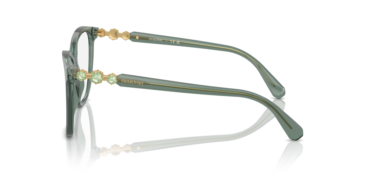 Swarovski SK2020 in Transparent Green, side view #Colour_Transparent Green (1043)