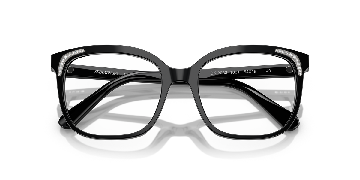 Swarovski SK2033 in Black, front detail view #Colour_Black (1001)