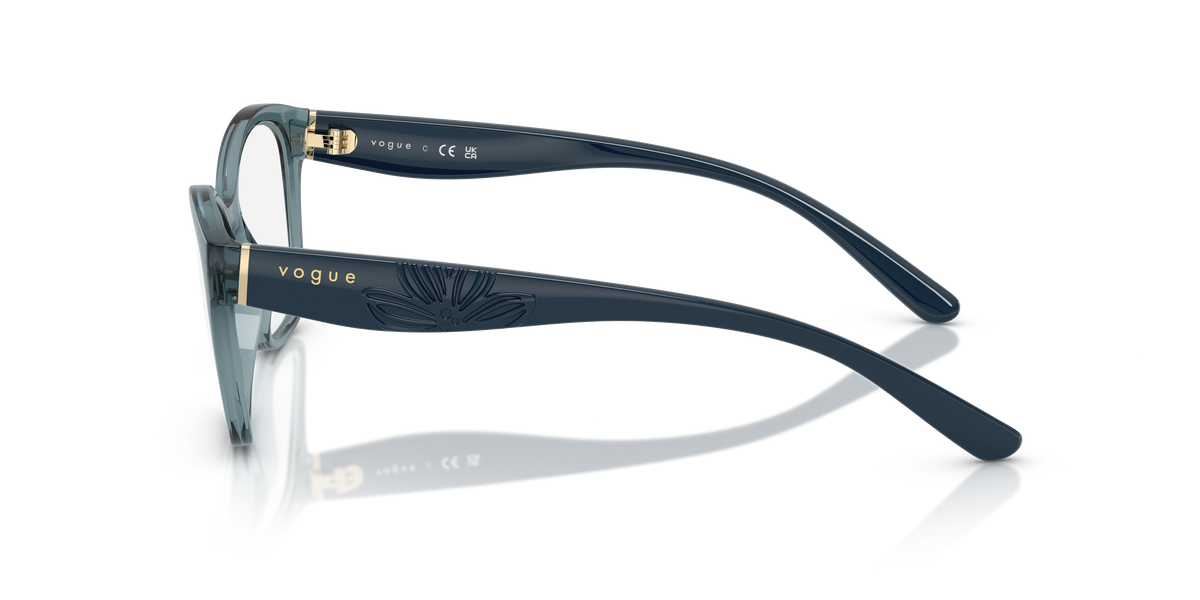 Vogue Eyewear VO5628 in Transparent Light Blue, side view #Colour_Transparent Light Blue (3197)