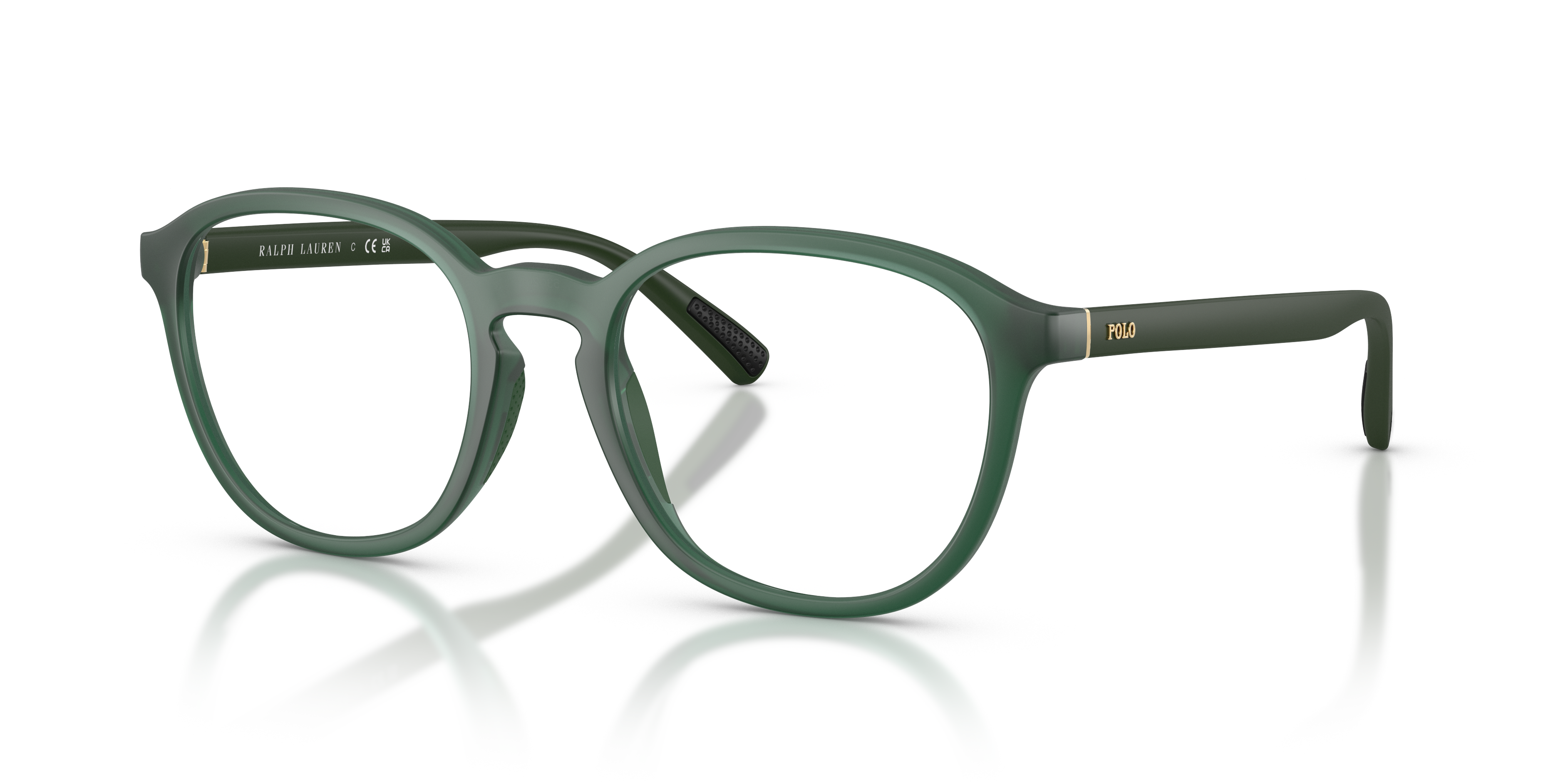 Polo by Ralph Lauren PH2292U - Matte Transparent Dark Green, back view #Colour_Matte Transparent Dark Green