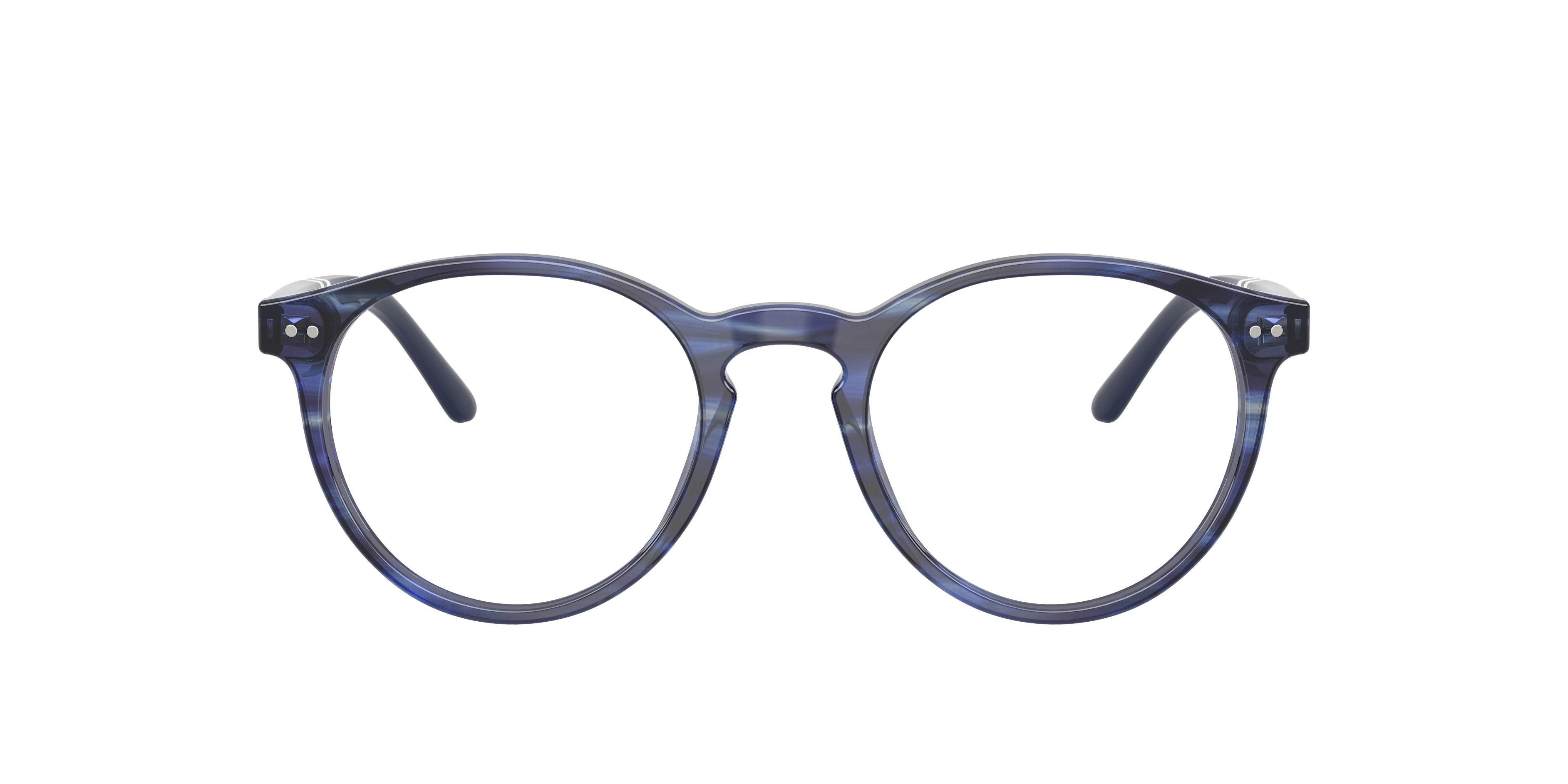 Polo by Ralph Lauren PH2297 - Shiny Striped Blue, front view #Colour_Shiny Striped Blue
