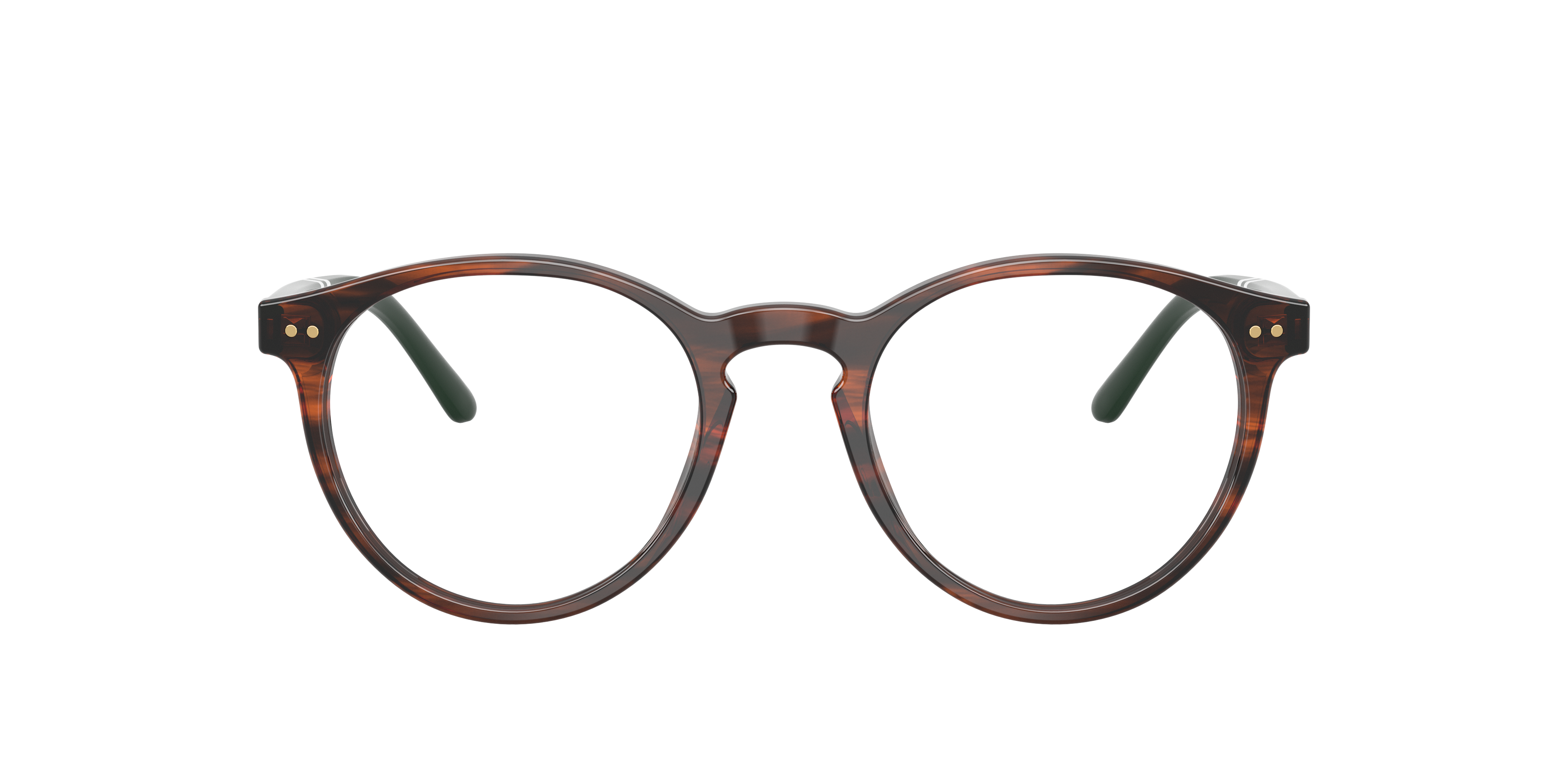 Polo by Ralph Lauren PH2297 - Shiny Striped Brown, front view #Colour_Shiny Striped Brown
