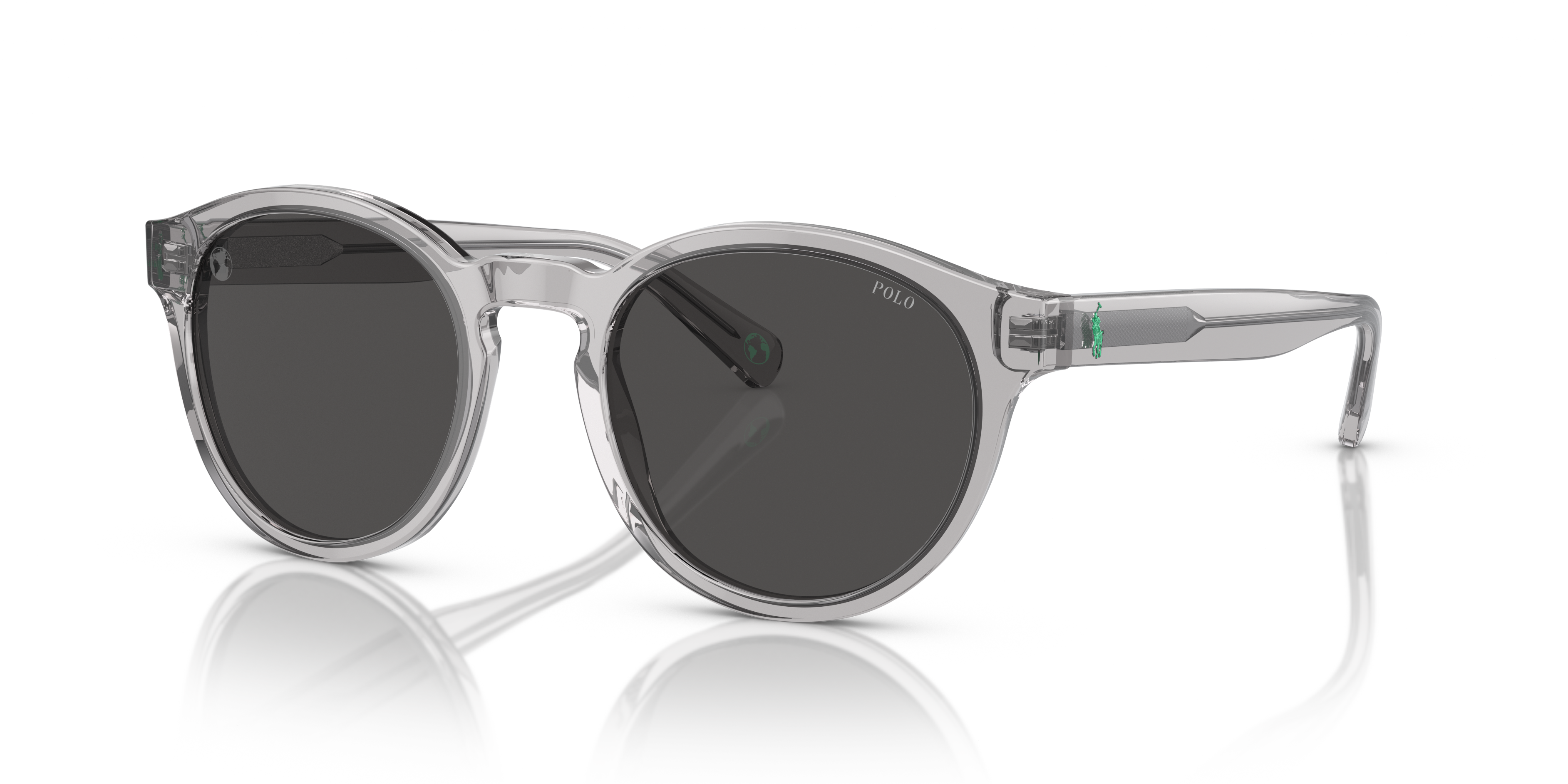 Polo by Ralph Lauren PH4192 - Shiny Transparent Grey, back view #Colour_Shiny Transparent Grey