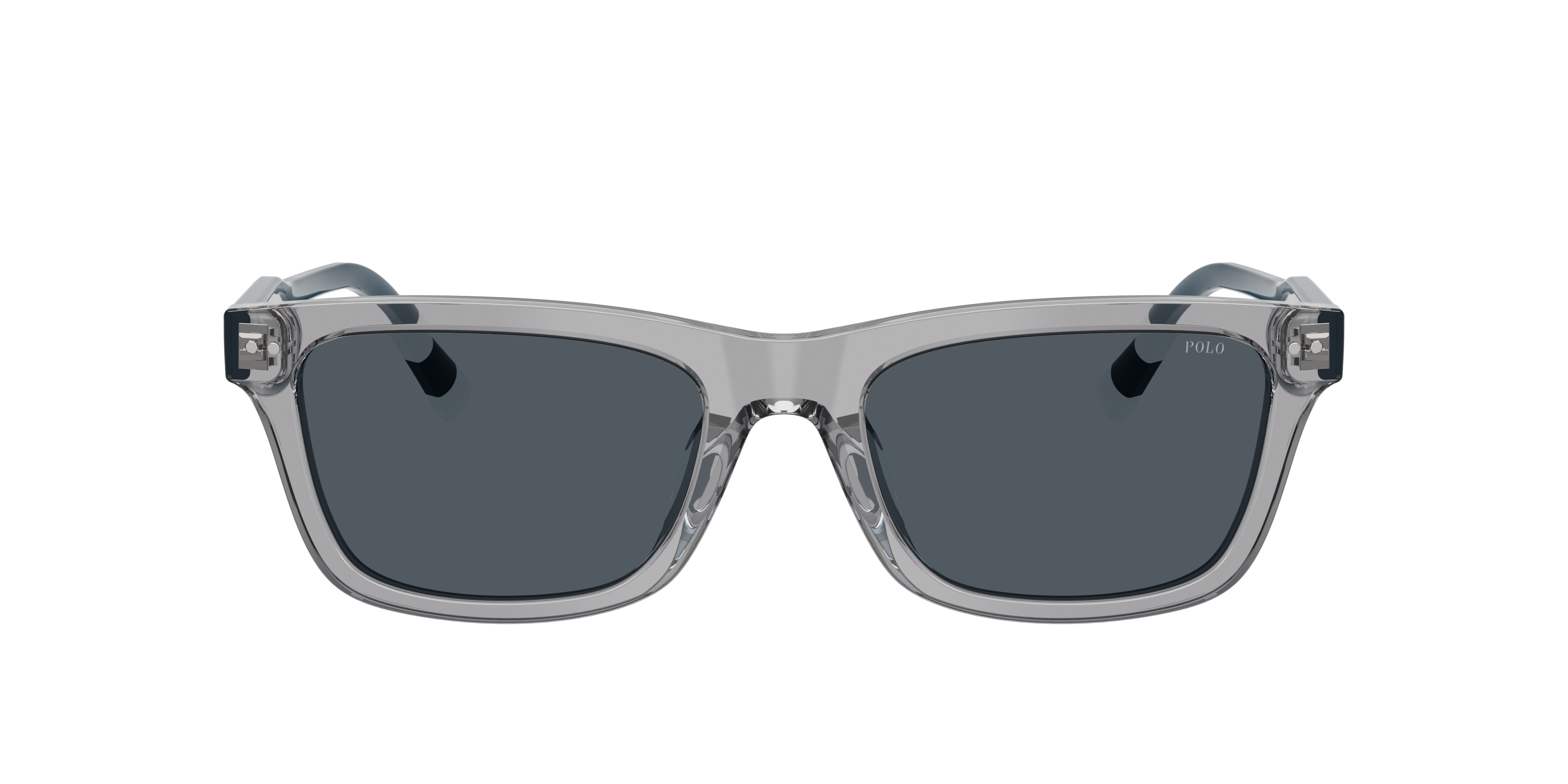 Polo by Ralph Lauren PH4240U - Shiny Transparent Grey, front view #Colour_Shiny Transparent Grey