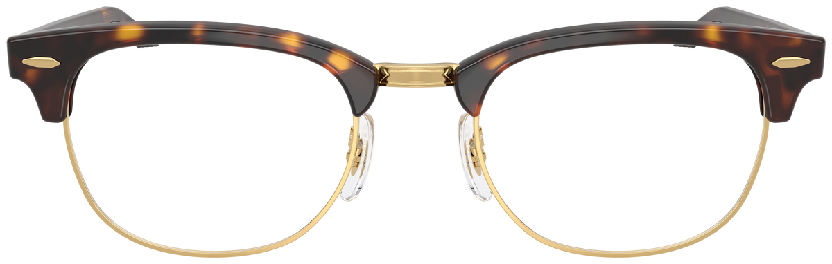 Ray-Ban Clubmaster RB5154 in Havana & Gold, front view #Colour_Havana & Gold (8287)