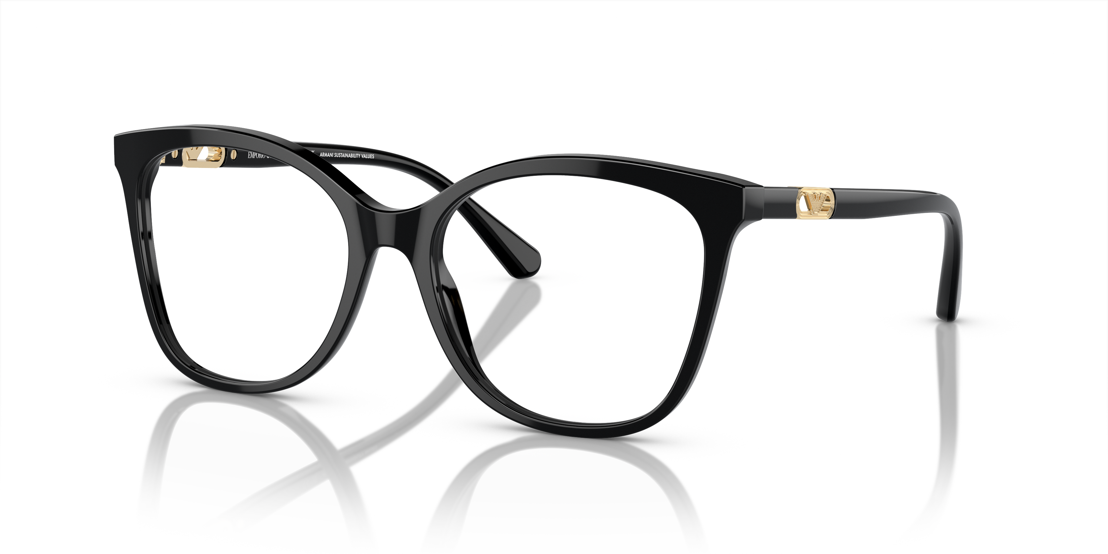 Emporio Armani EA3231 Shiny Black three-quarter view