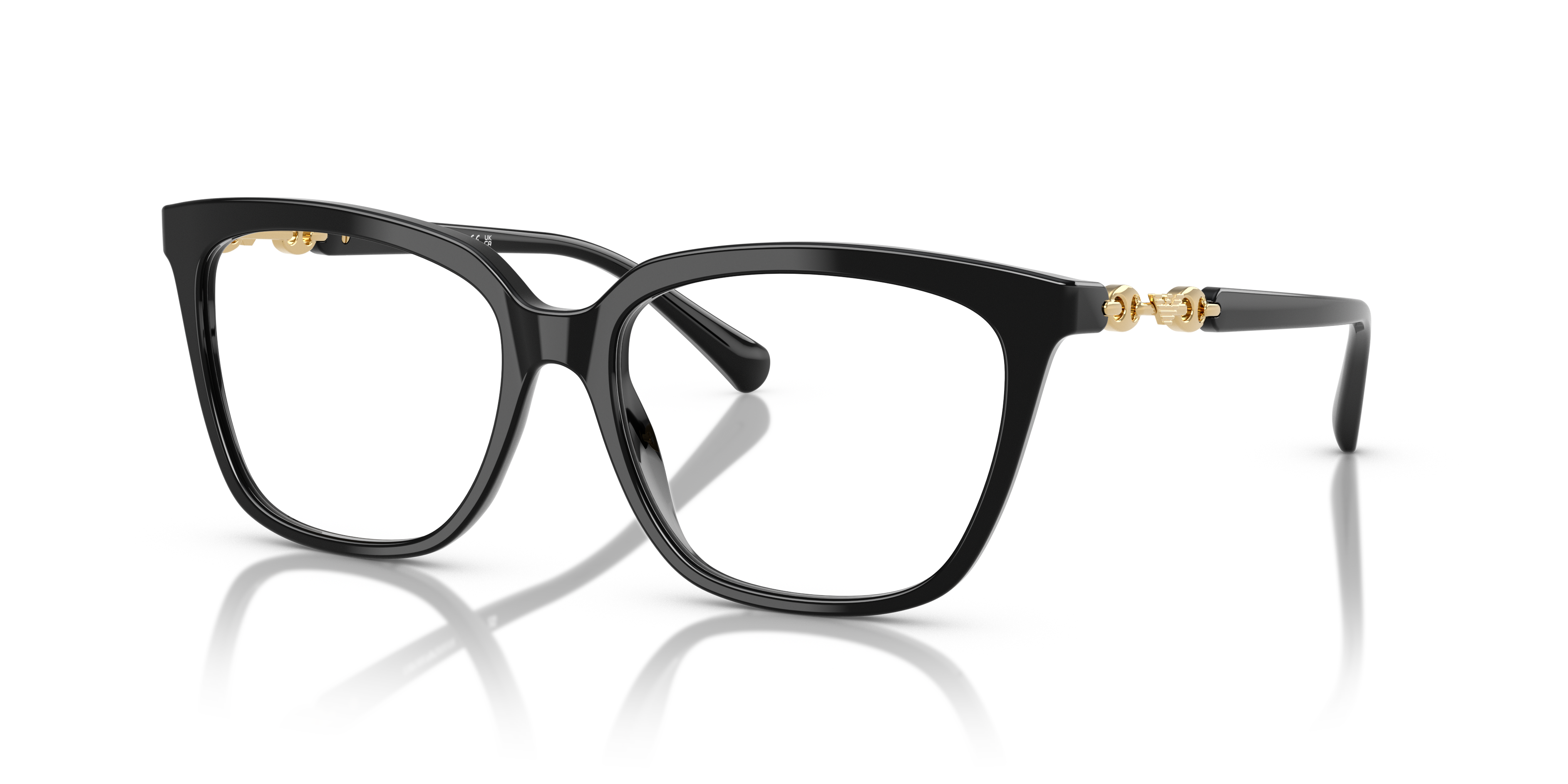 Emporio Armani EA3248 in Shiny Black, three-quarter view #Colour_Shiny Black (5017)