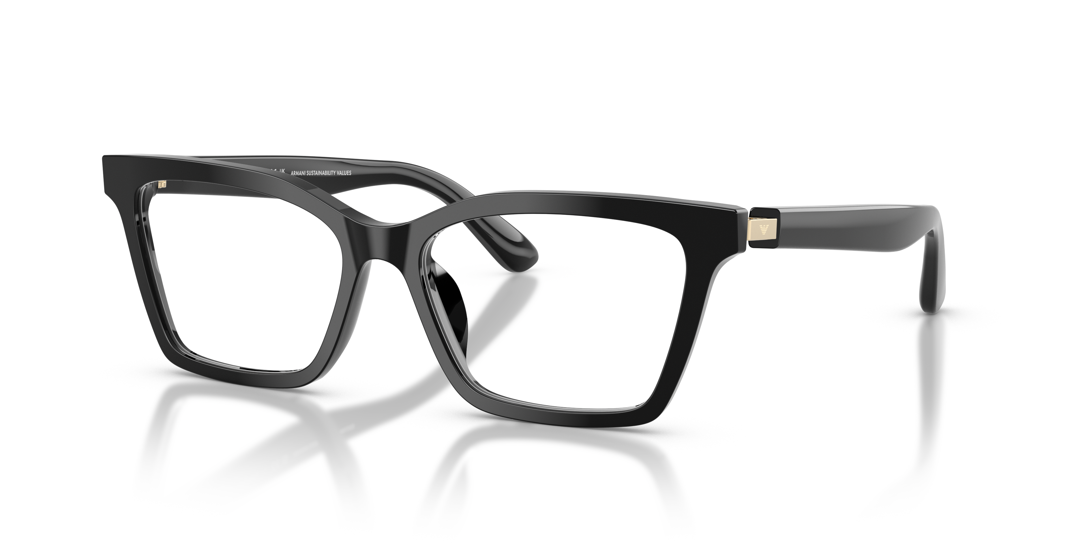 Emporio Armani EA3261U in Shiny Black, three-quarter view #Colour_Shiny Black (5017)