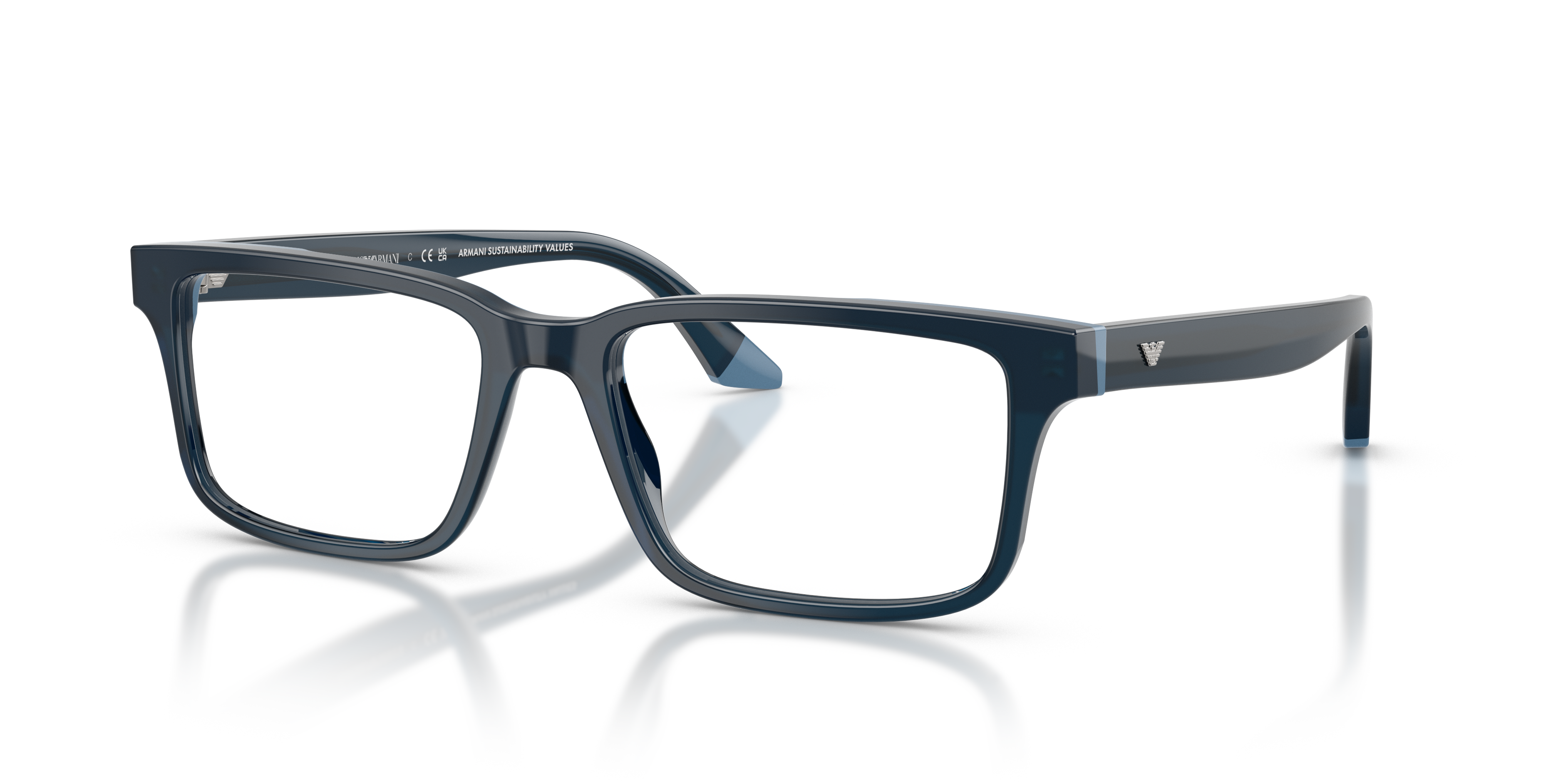 Emporio Armani EA3269 Opaline Blue three-quarter view