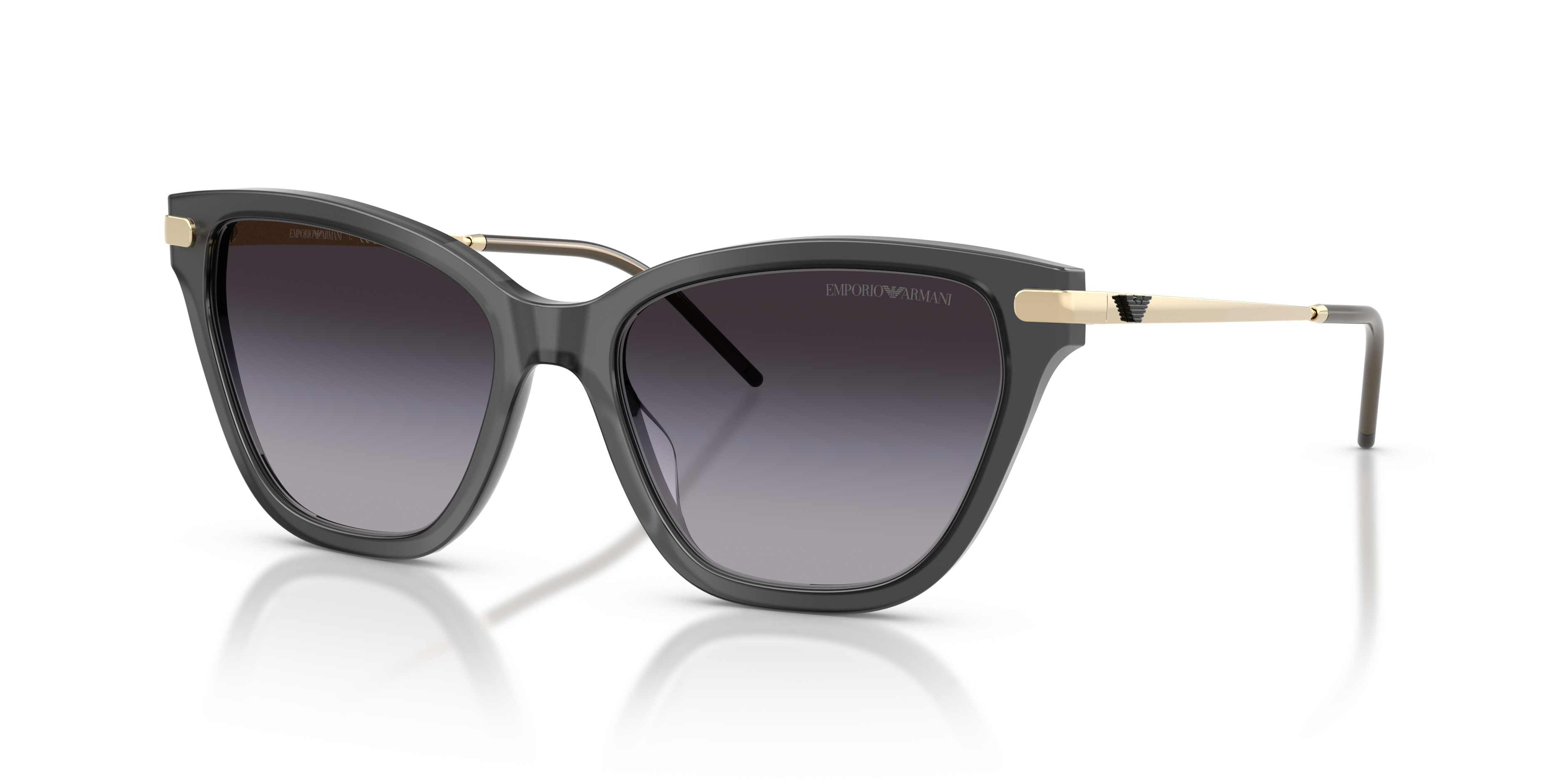 Emporio Armani EA4251 Shiny Opal Black three-quarter view
