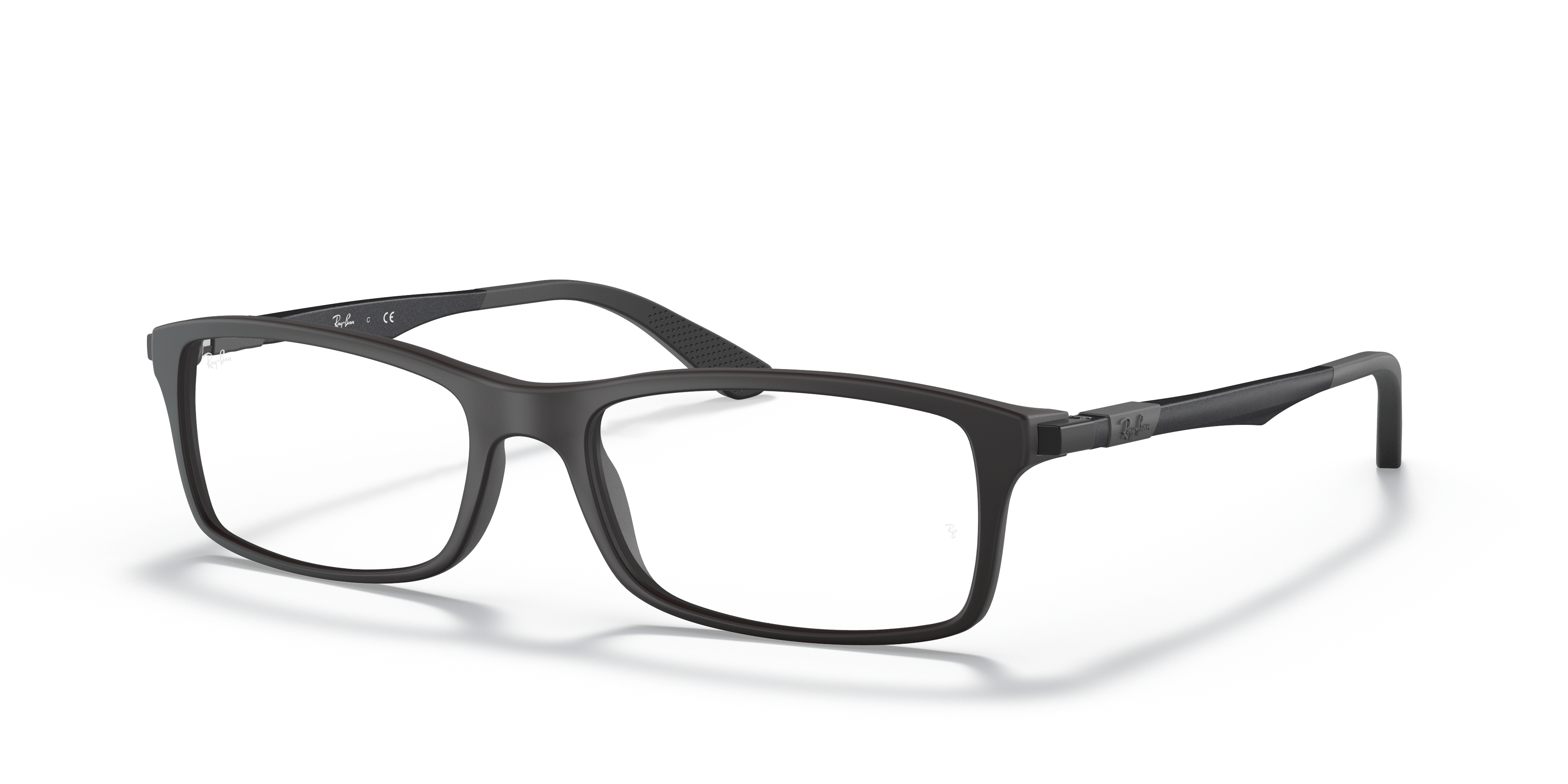 Ray-Ban RB7017 in Black, three-quarter view #Colour_Black (5196)
