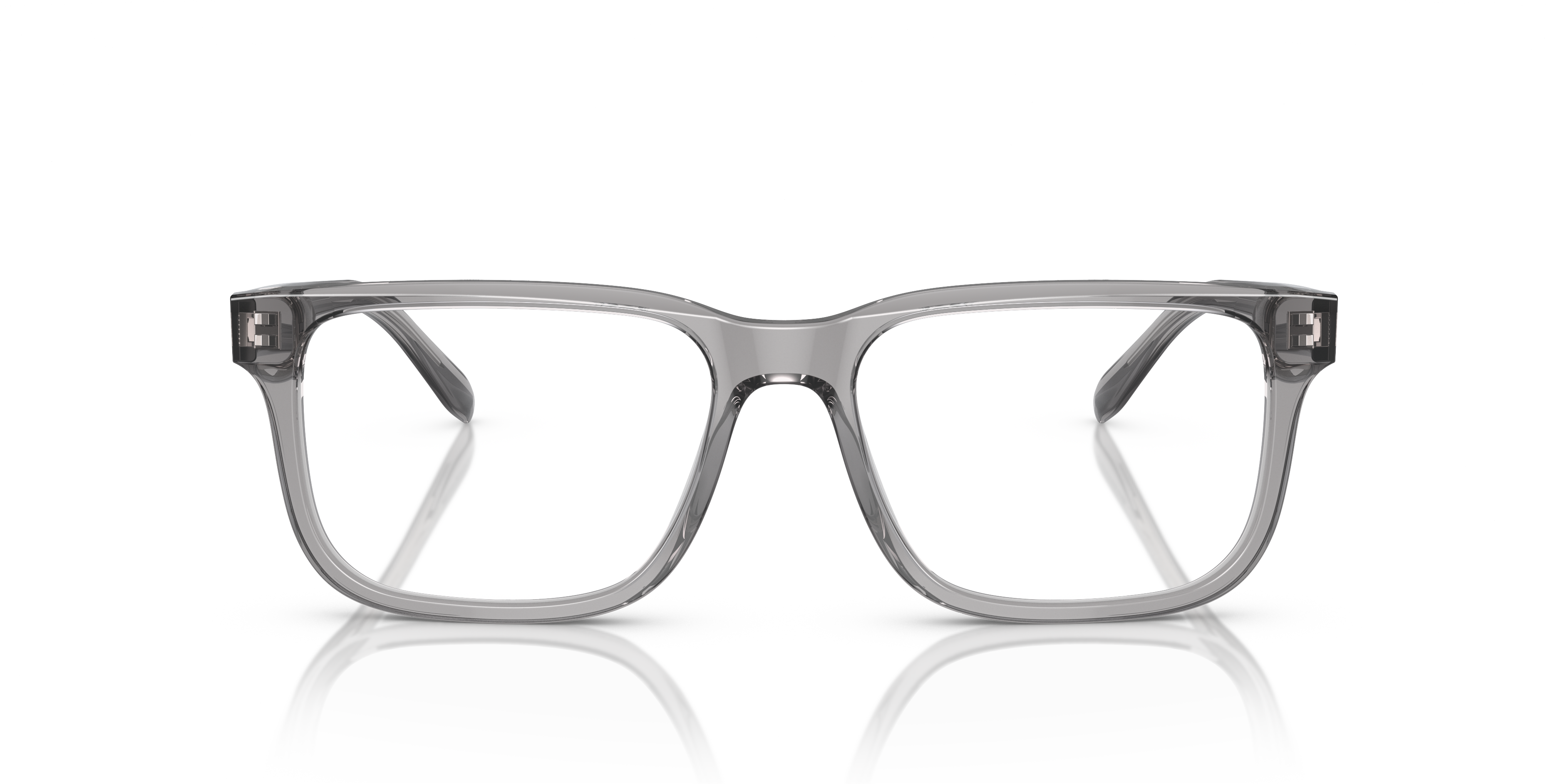 Emporio Armani EA3218 Shiny Transparent Grey front view
