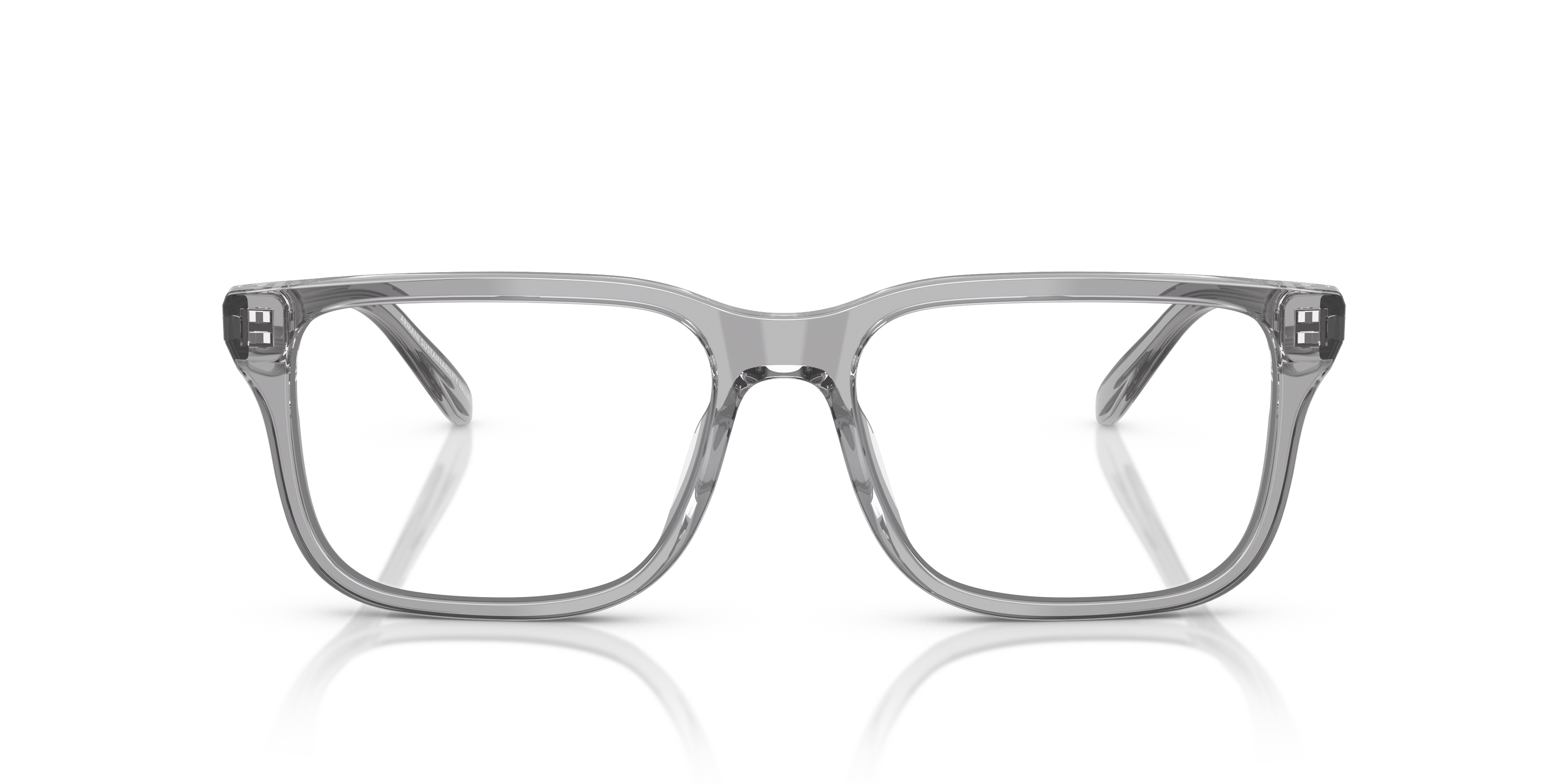 Emporio Armani EA3250U Shiny Transparent Grey front view