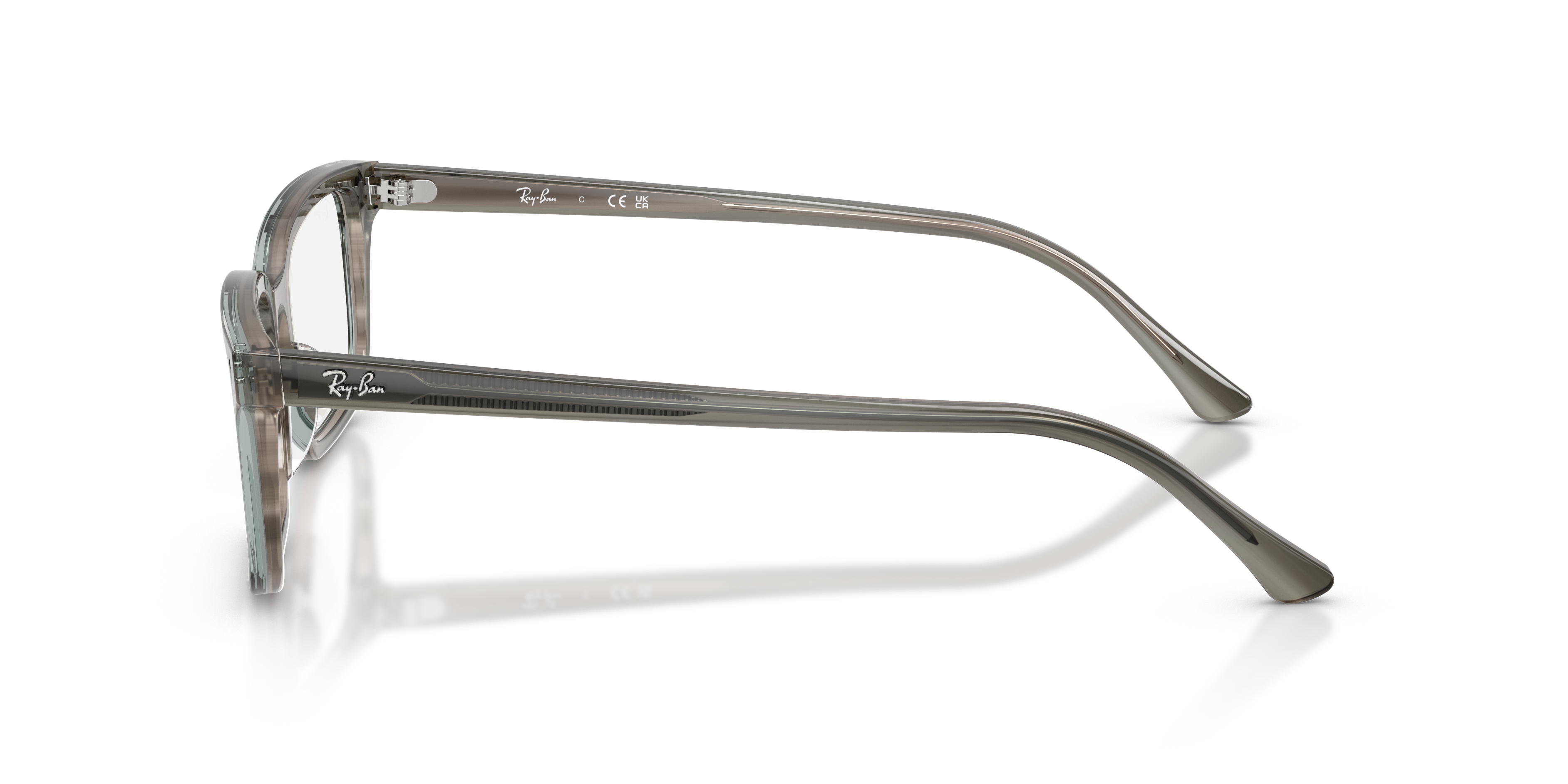Ray-Ban RB5445 Glasses – Striped Grey (8453), side view