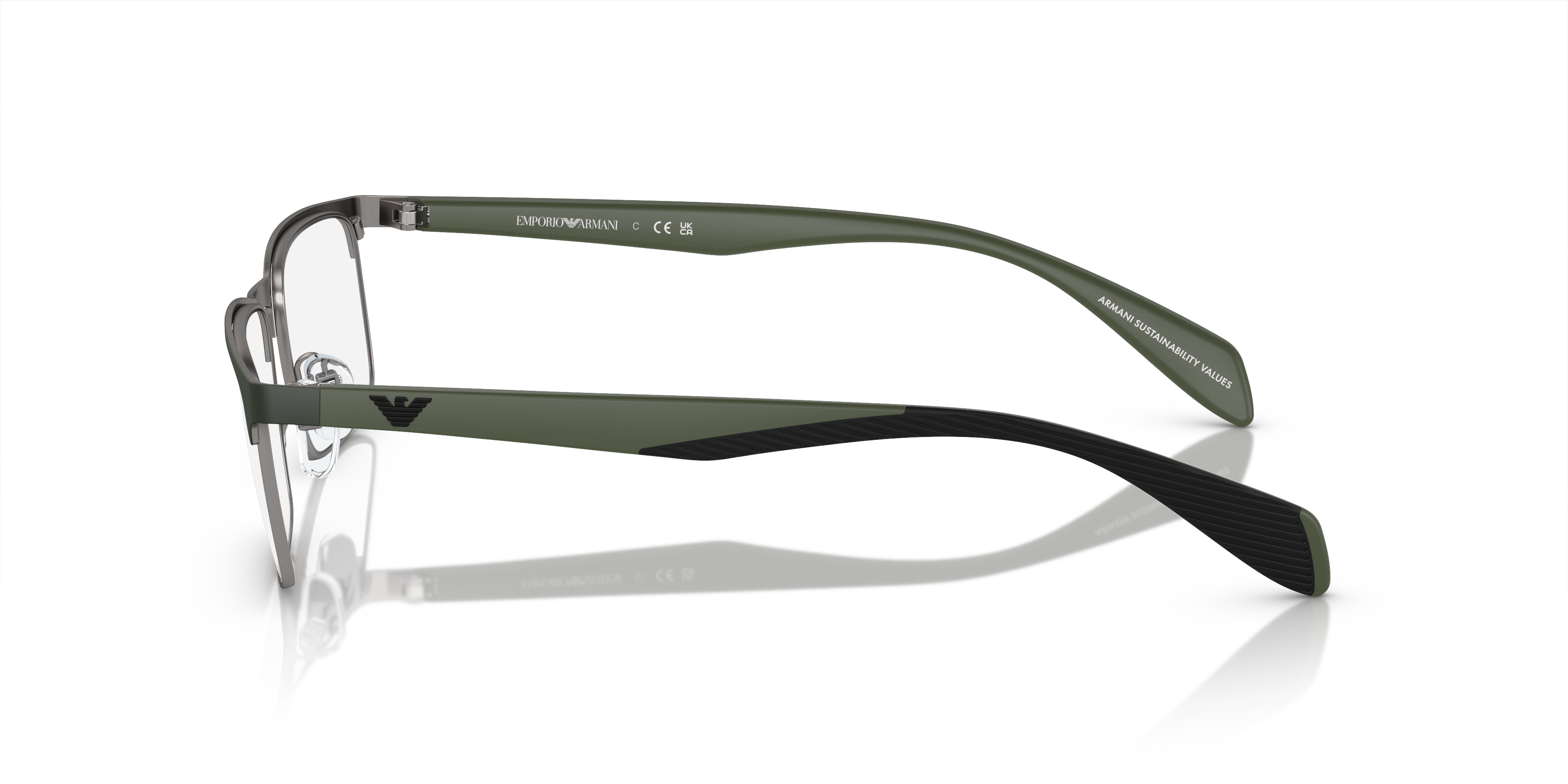 Matte Gunmetal/Green, side view #Colour_Matte Gunmetal/Green
