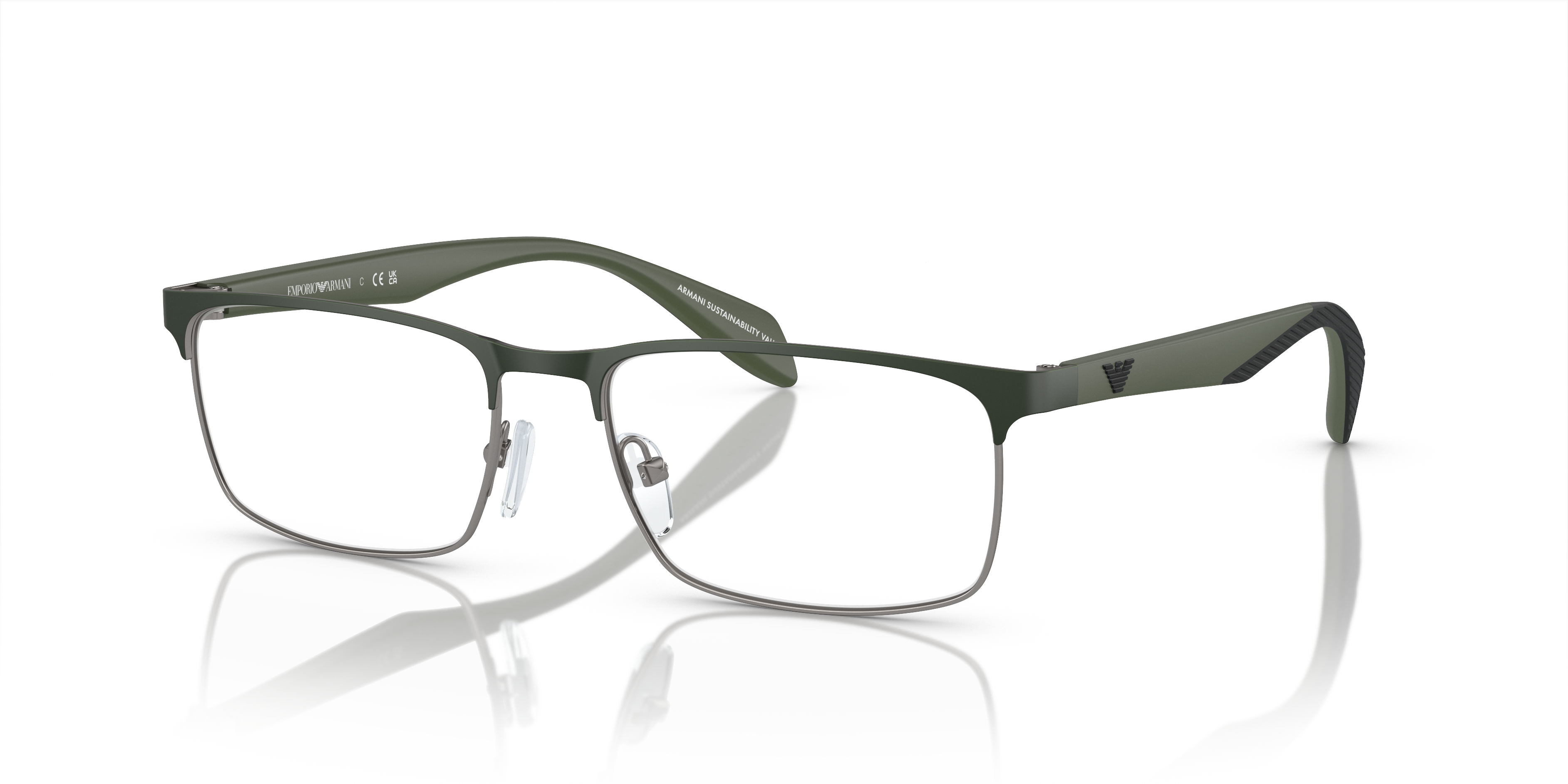 Matte Gunmetal/Green, three-quarter view #Colour_Matte Gunmetal/Green